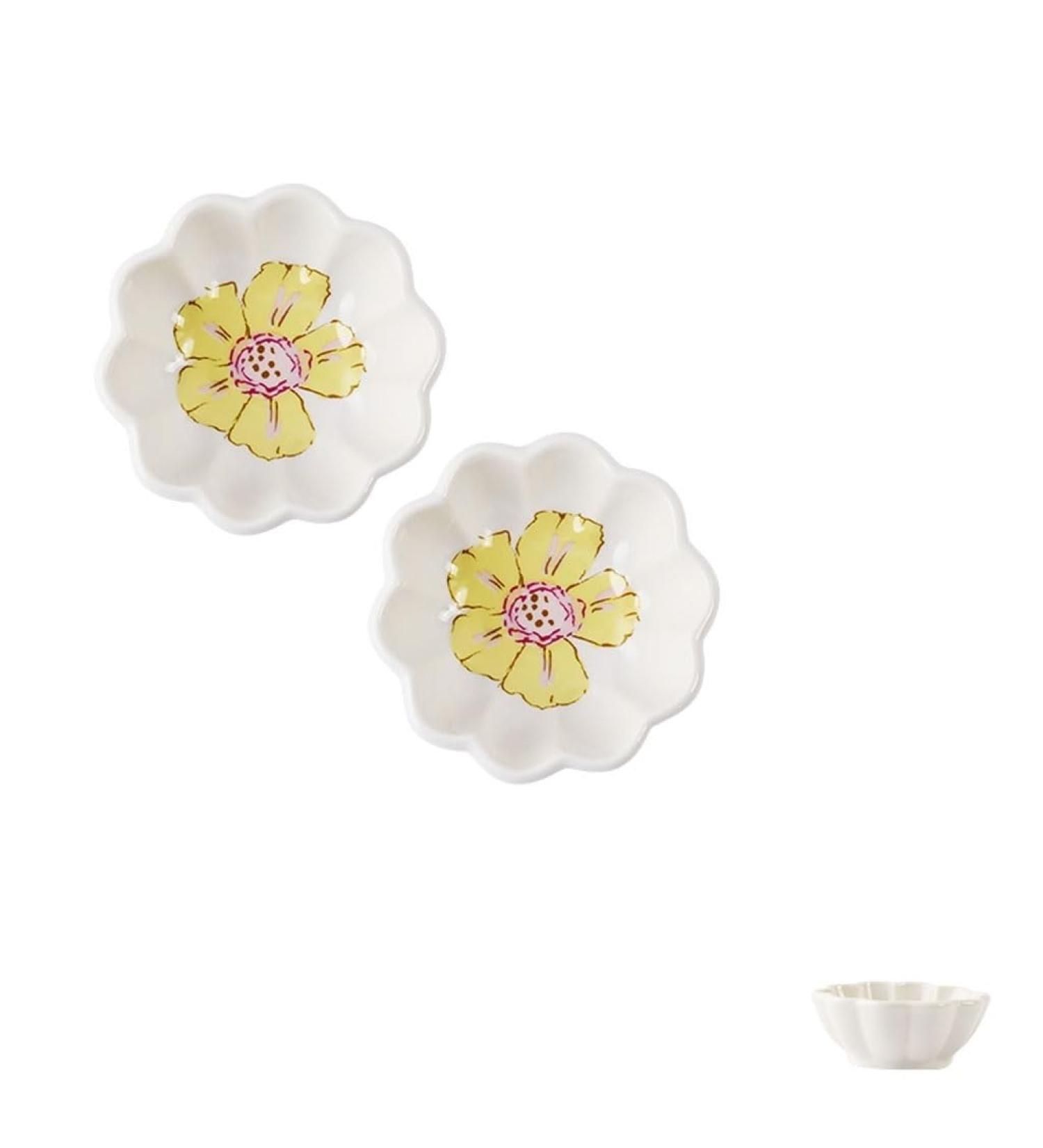 Fruit Bowl Snack Containers Soy Sauce Plate Flower Shape Ceramic Mini Condiment Dish Side Dish Appetizer Plate Sushi Soy Dip Bowl Serving Plate Set Breakfast Bowls (Color : A) (B) - Buy Online on GoSupps.com