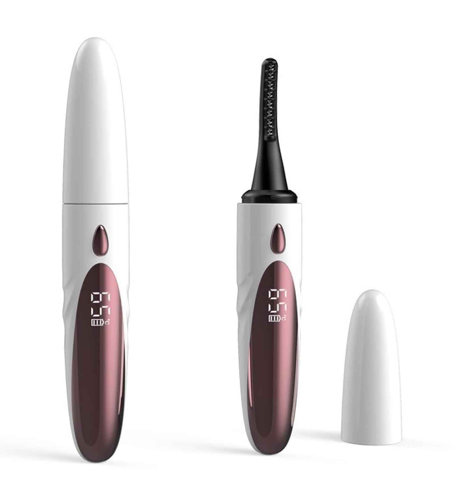 Heated Eyelash Curlers Electric Eyelash Curlers 8 Seconds Fast Heating Double-Sided Anti-Burn Heated Lash Curler A Fast-Forming Natural-Looking Long-Lasting Heated Eyelash Curler