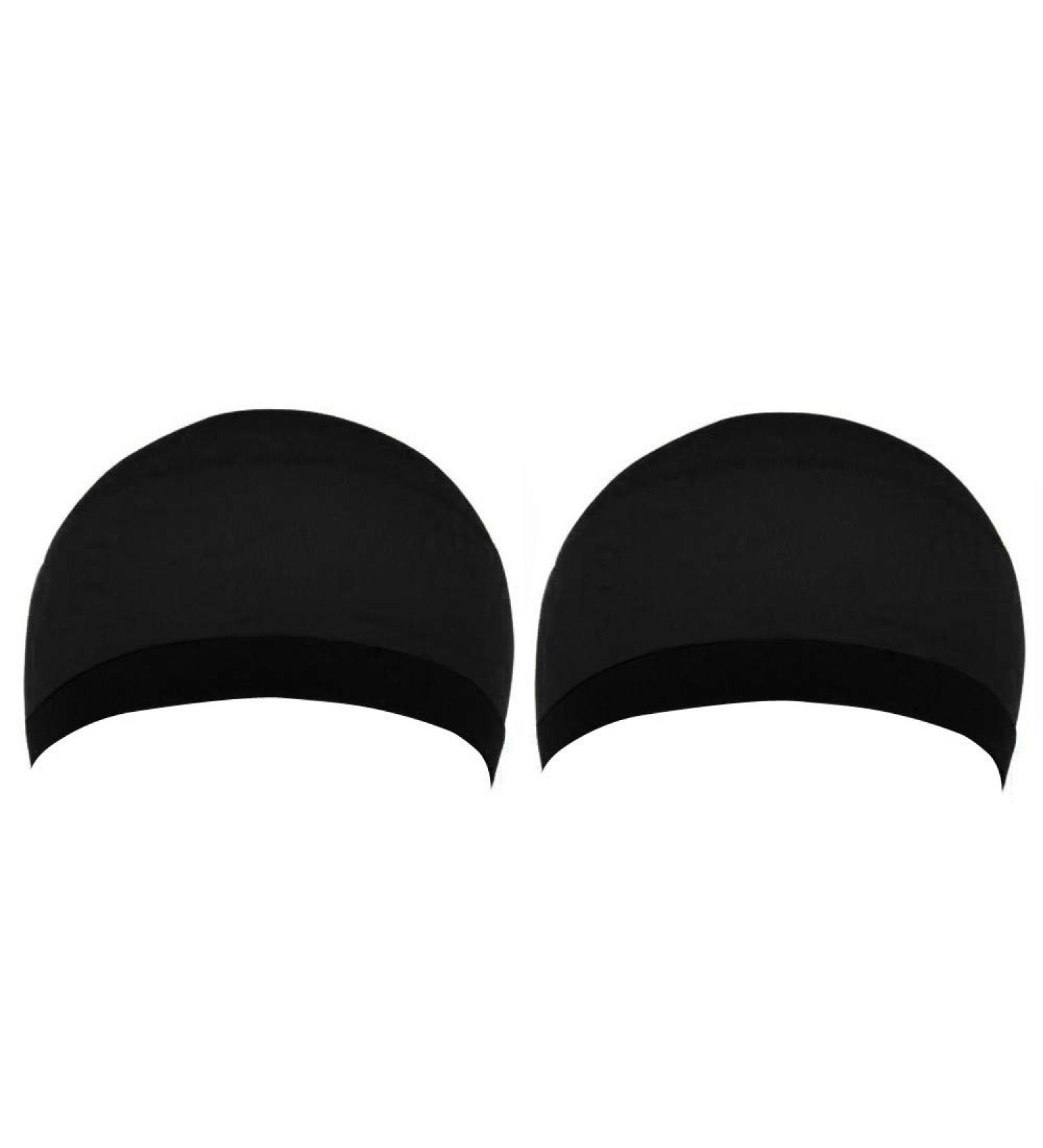 Batt shortage 2 pack wig caps unisex men's women hair mesh mesh mesh cap hair nets wig with stretchy elastic hair network (10x5x2cm black)
