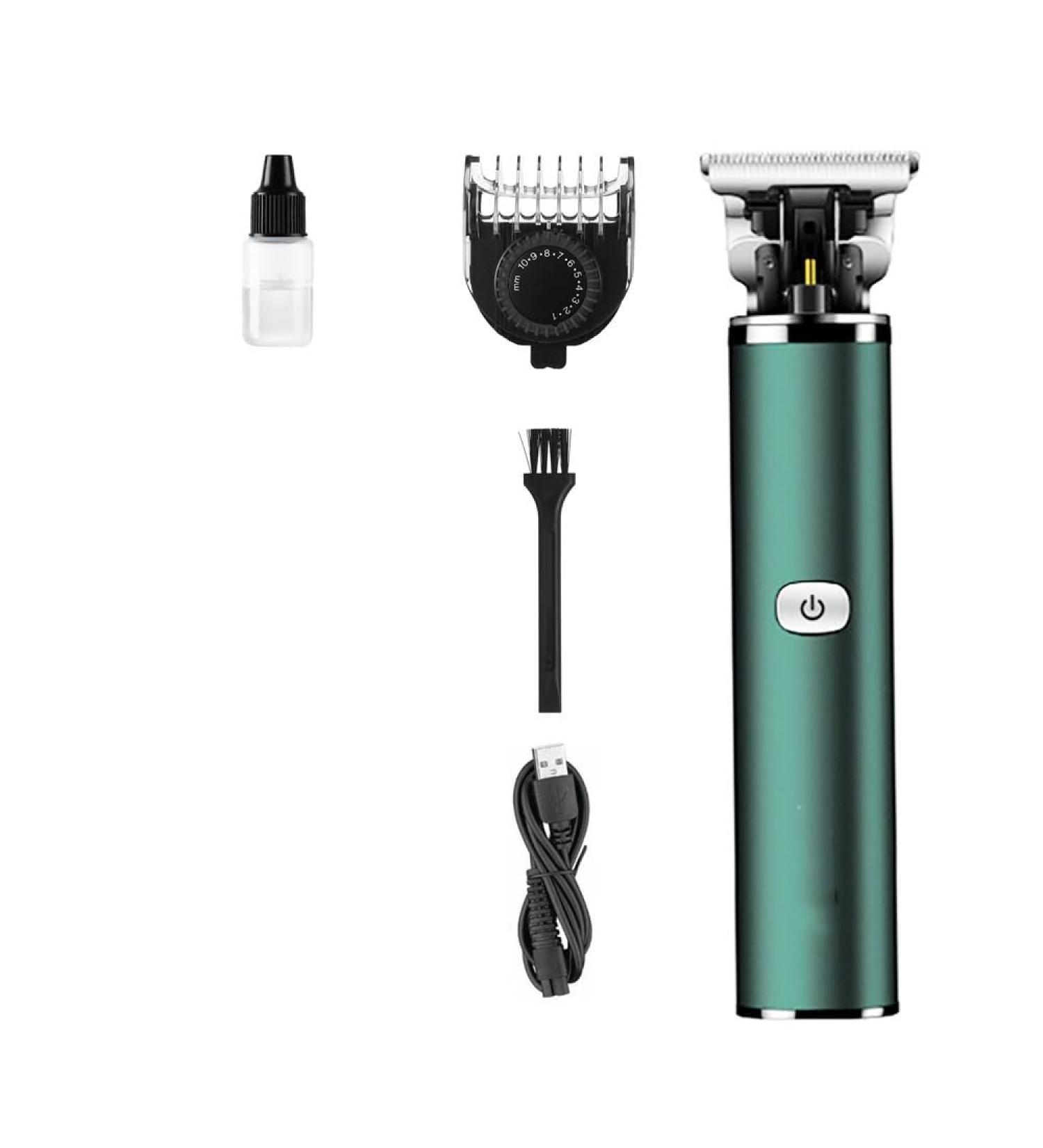 Hair Clippers for Men Electric Hair Clipper Engraving T-Shaped Blade USB Rechargeable Metal Waterproof Hair Clipper (Color : Green) - Buy Online on GoSupps.com