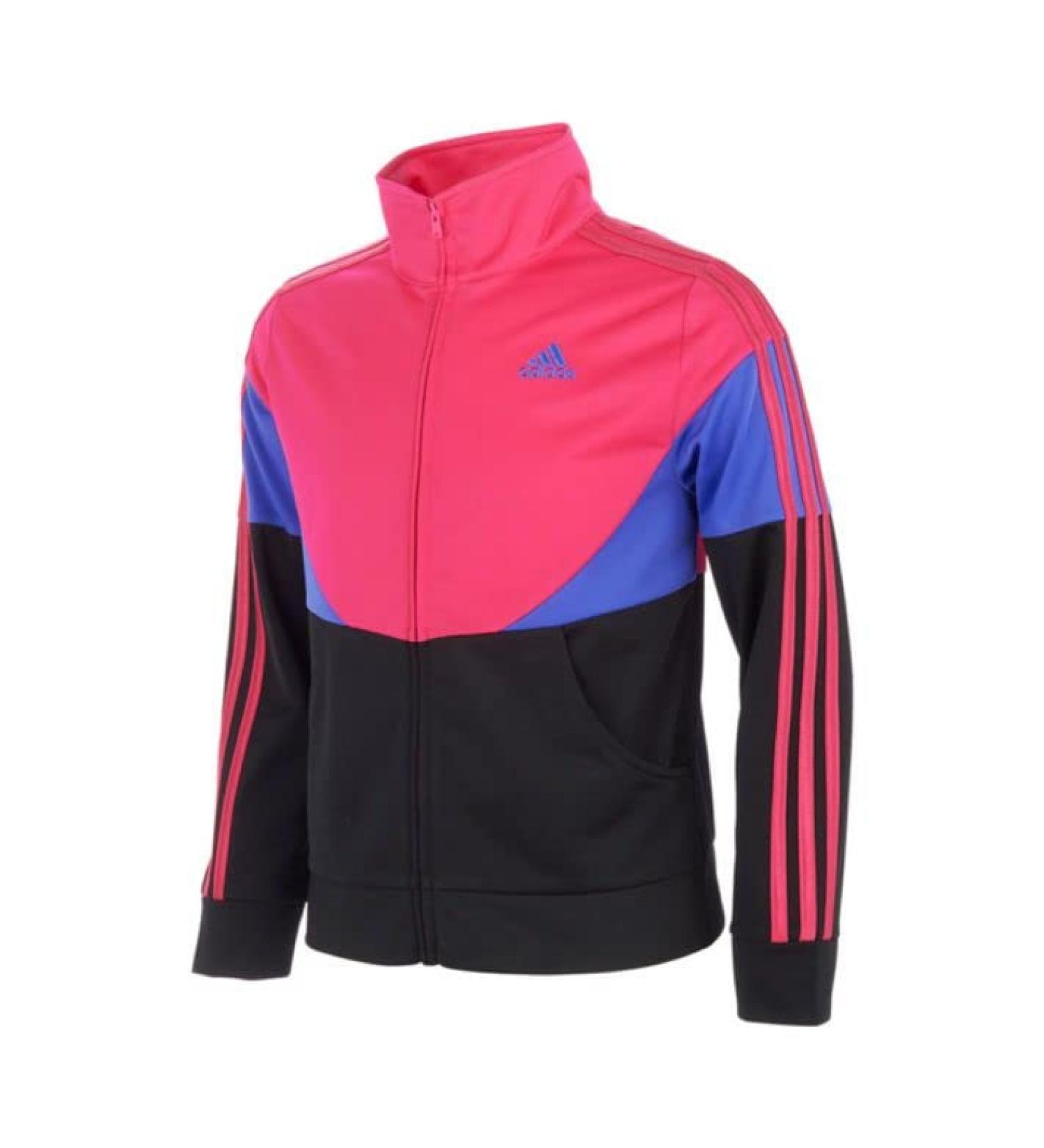 adidas Colorblock Tricot Track Jacket Large - Real Magenta | Shop Now - Buy Online on GoSupps.com