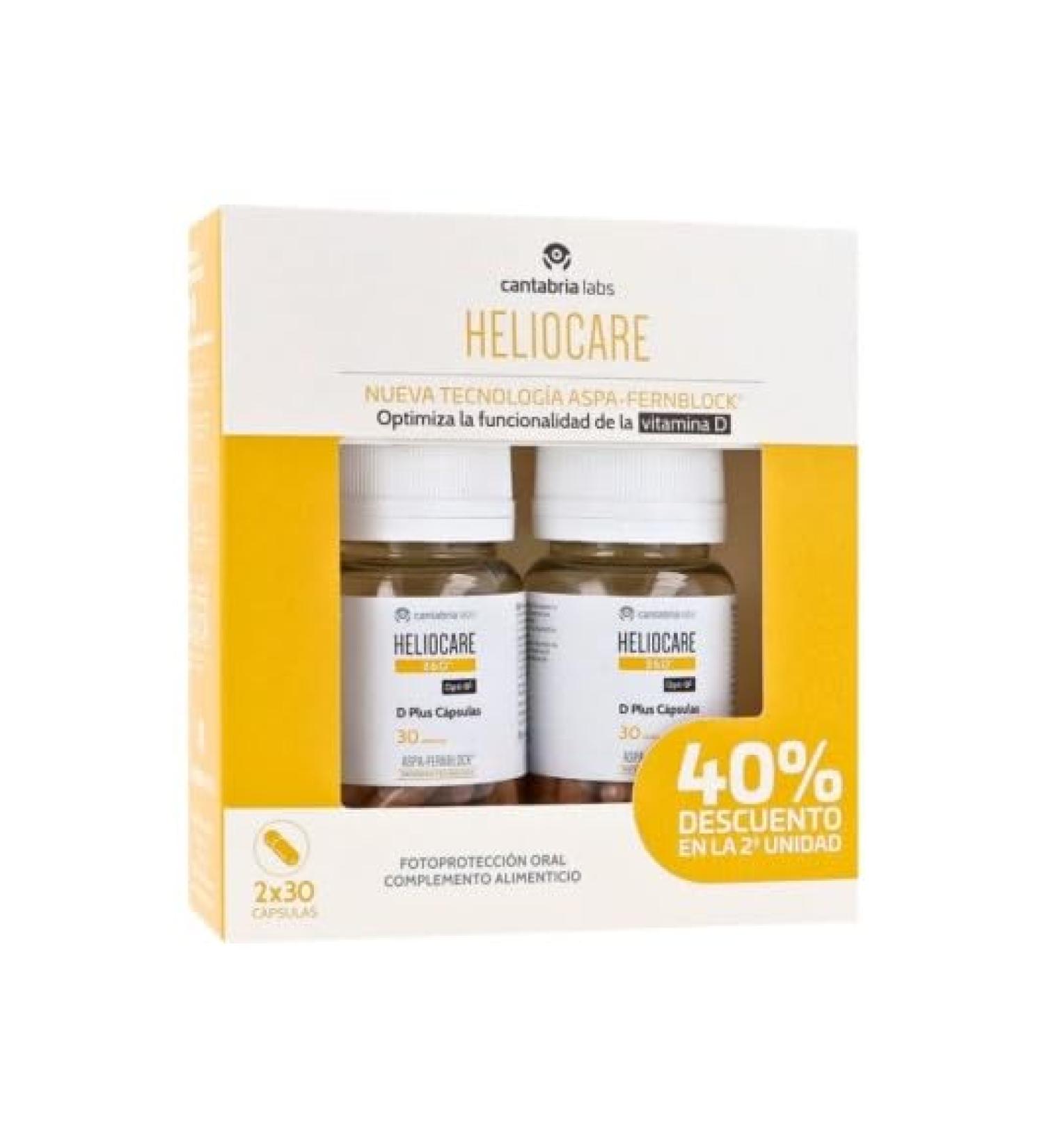 Heliocare 360 D Plus Oral C psulas Pack 2 X 30 U