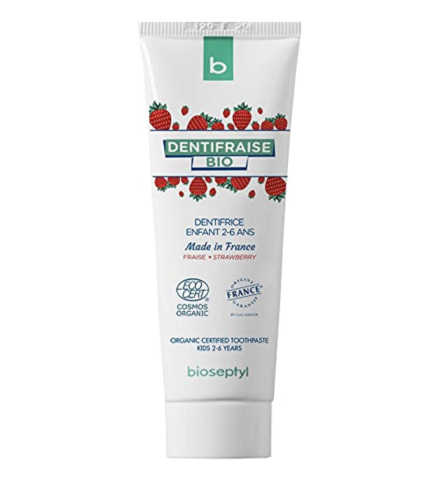 Organic strawberry toothpaste for children aged 2-6 years - 50 ml - Buy Online on GoSupps.com