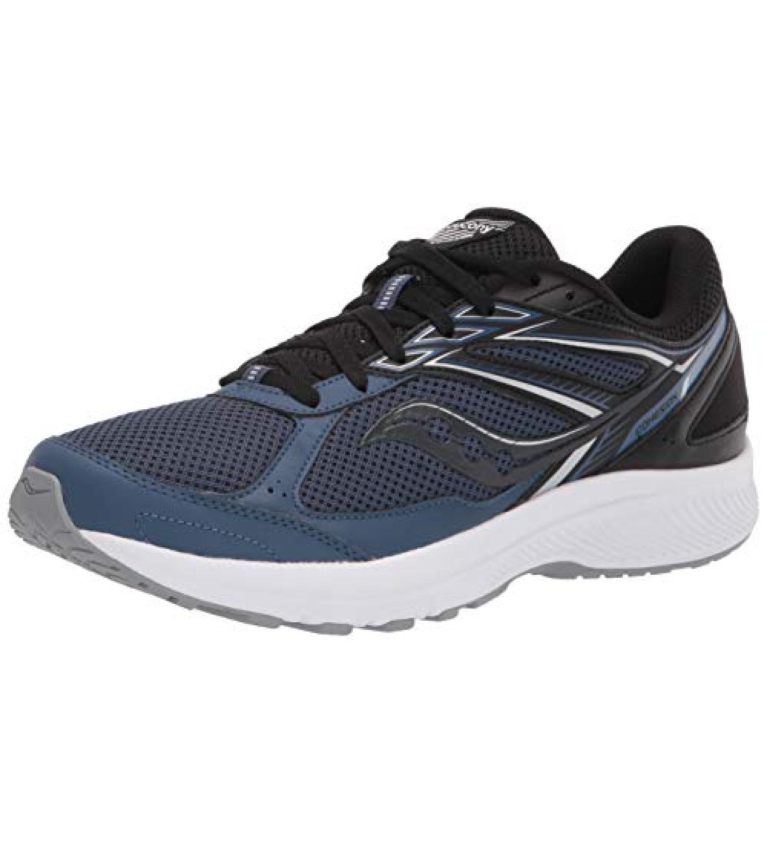 Saucony Men's Cohesion 14 Road Running Shoe 9 Blue/Black - Lightweight and Supportive - Buy Online on GoSupps.com