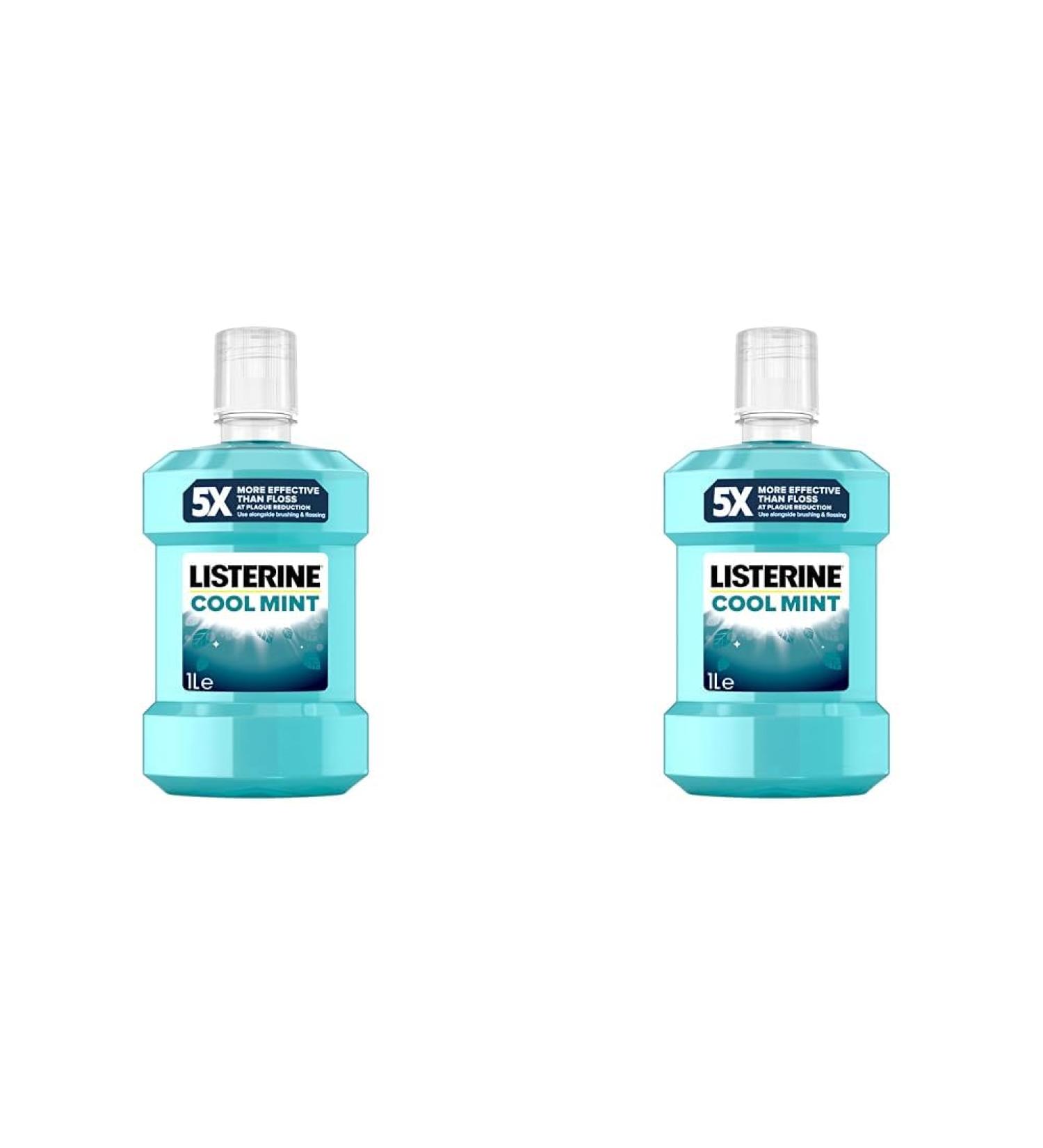 Listerine Essentials Cool Mint Mouthwash 1L (Pack of 2) 1 l (Pack of 2) - Buy Online on GoSupps.com