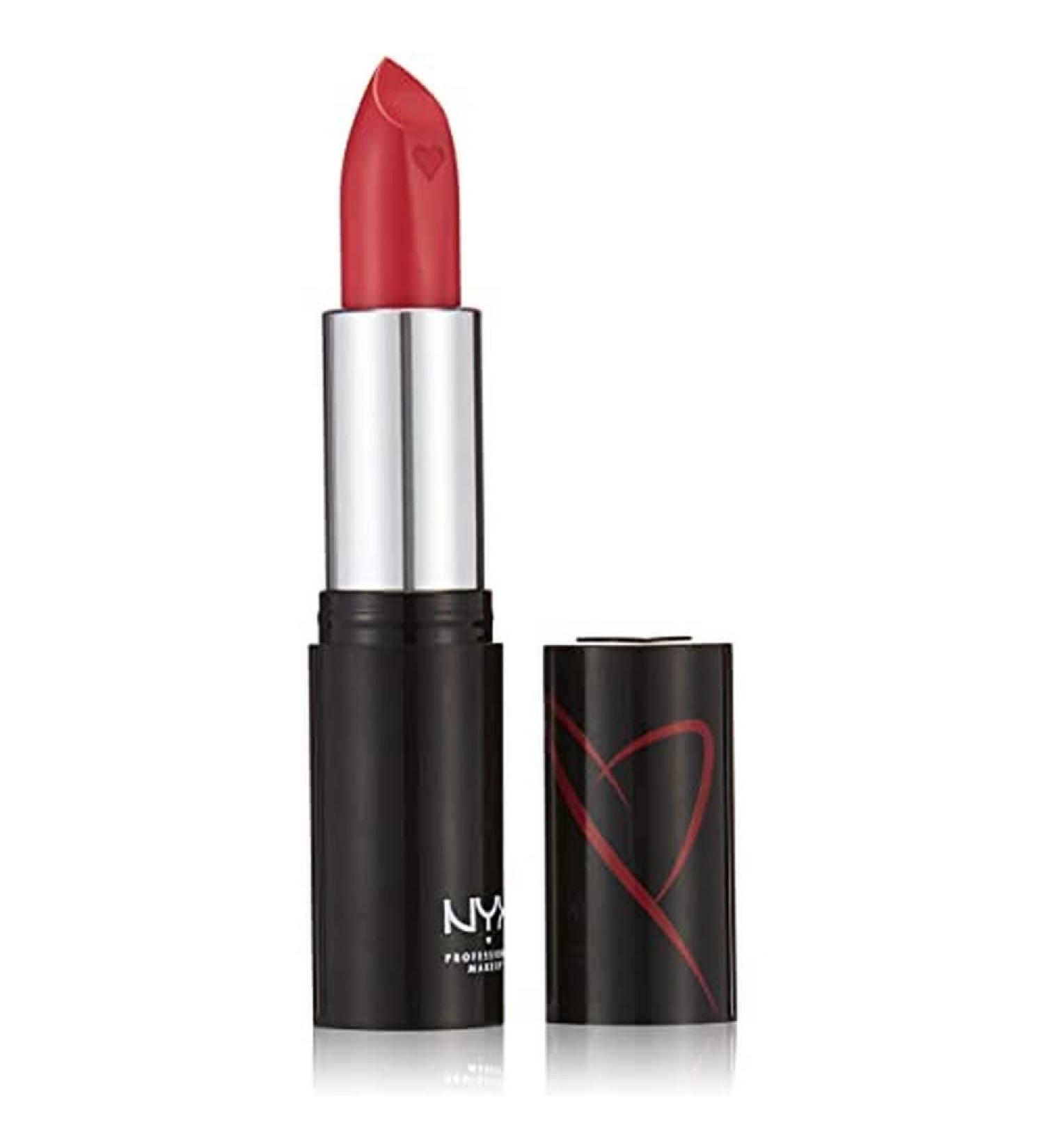 NYX Shout Loud Satin Lipstick - 21st Hot Pink | Infused with Shea Butter - Buy Online on GoSupps.com