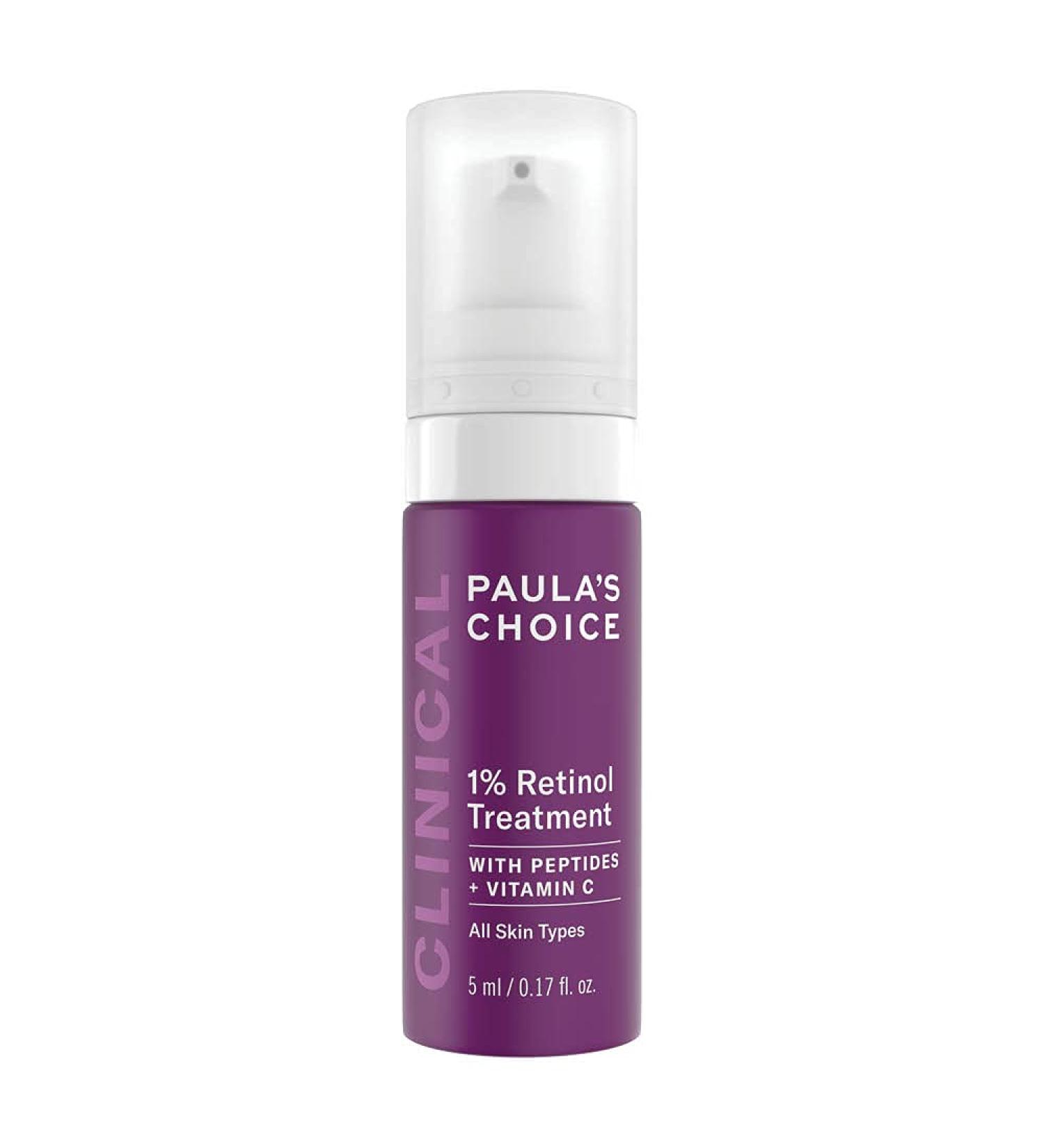 Paula's Choice CLINICAL 1% Retinol Treatment - Anti Aging Serum with Vitamin C & Peptides - 5 ml (Pack of 1) - Buy Online on GoSupps.com
