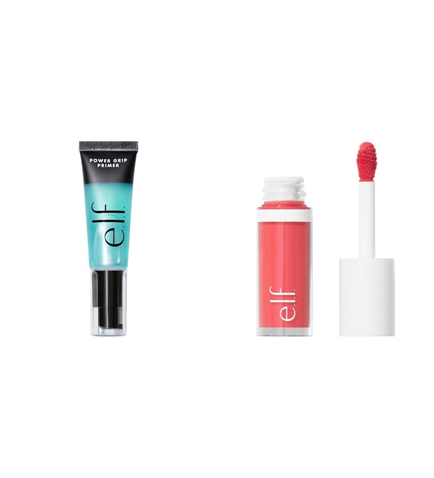 e.l.f. Cosmetics Power Grip Primer Gel-Based & Hydrating Face Primer & Camo Liquid Blush Long-Lasting Liquid Blush For High-Pigment Colour - Buy Online on GoSupps.com