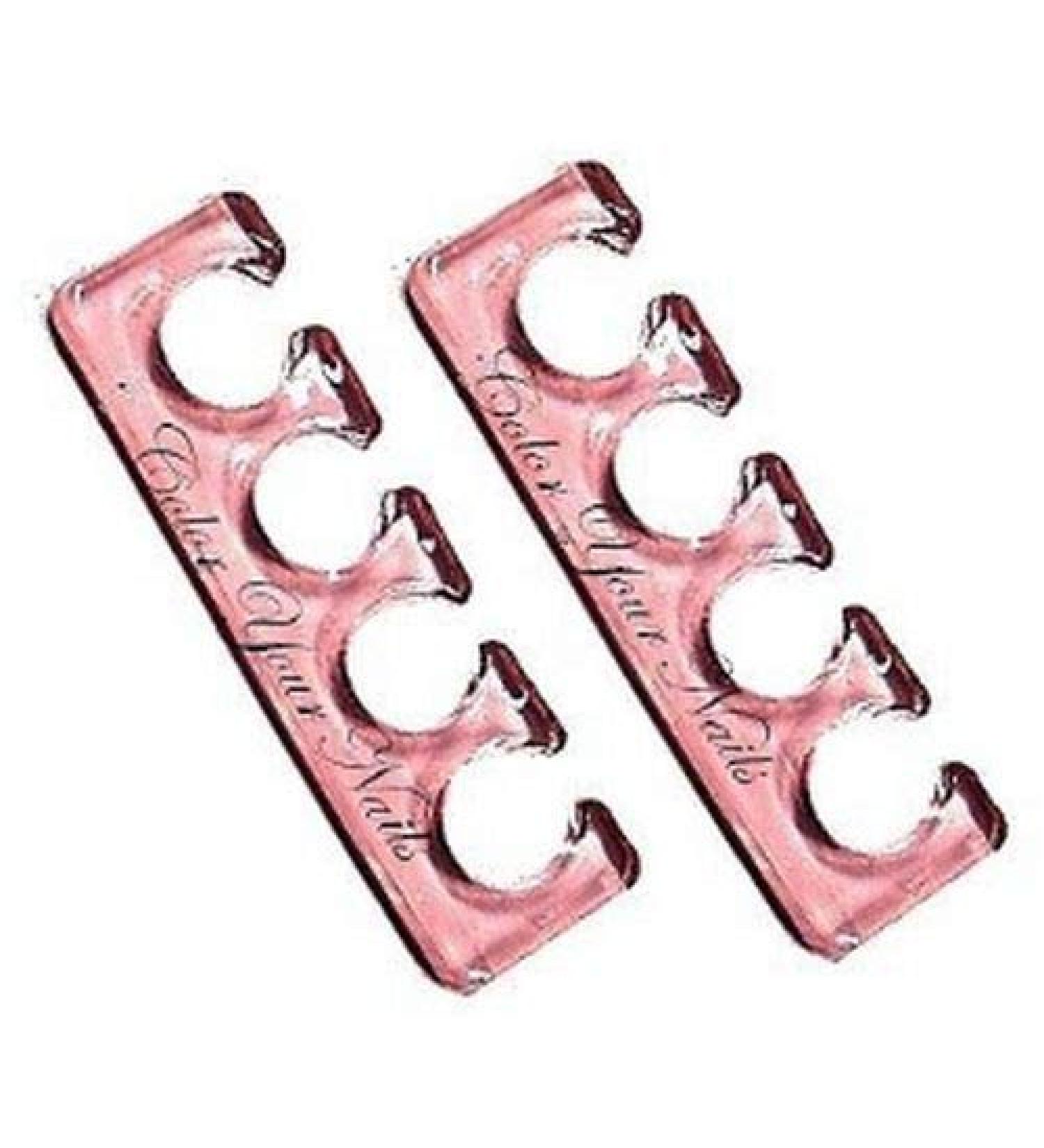 Color Your Nails Toe Separators pink made of silicone reusable 1 pair or 2 pairs