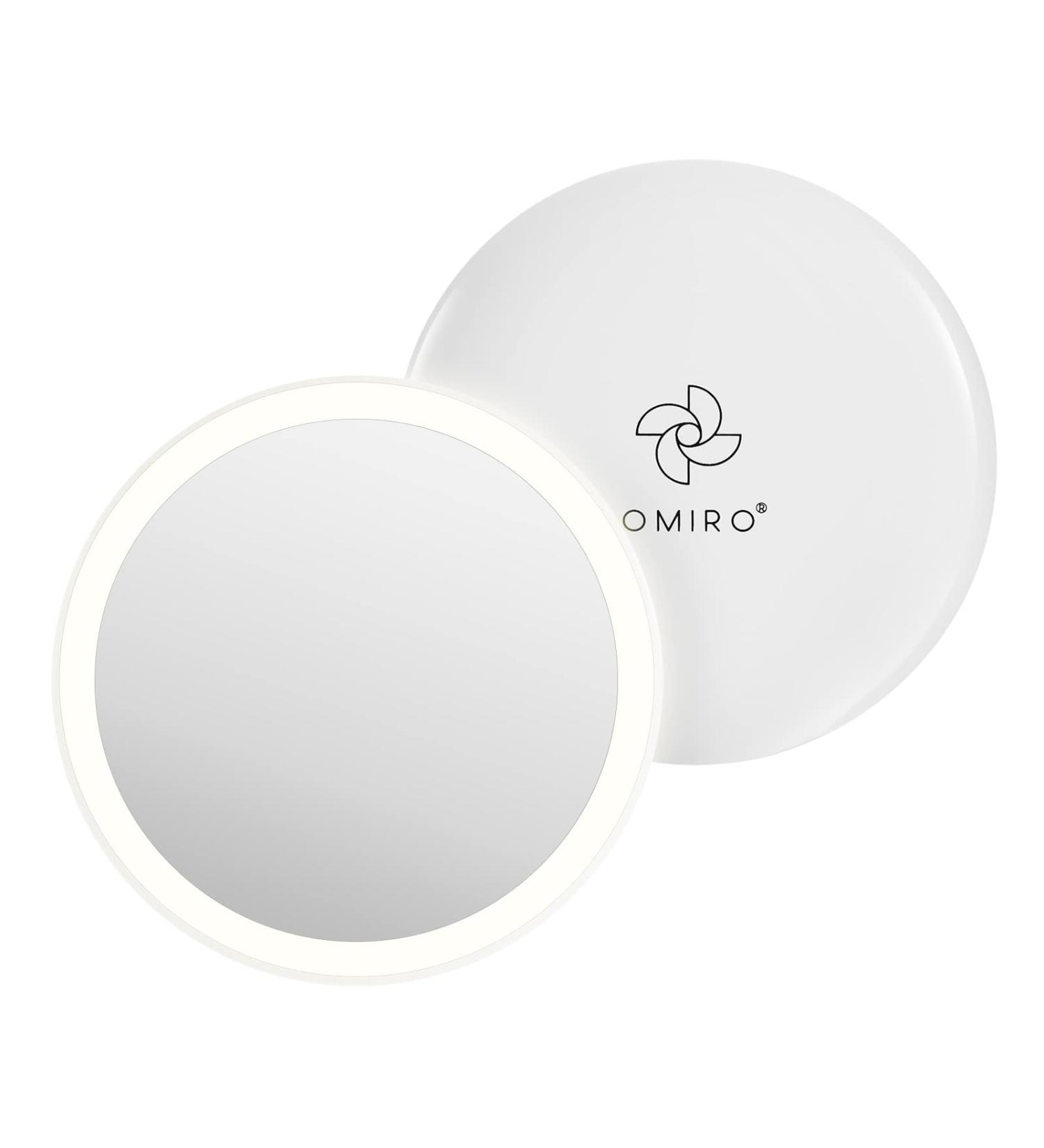 OMIRO Compact LED Makeup Mirror - Travel Size, Perfect Women's Gift (White) - Buy Online on GoSupps.com