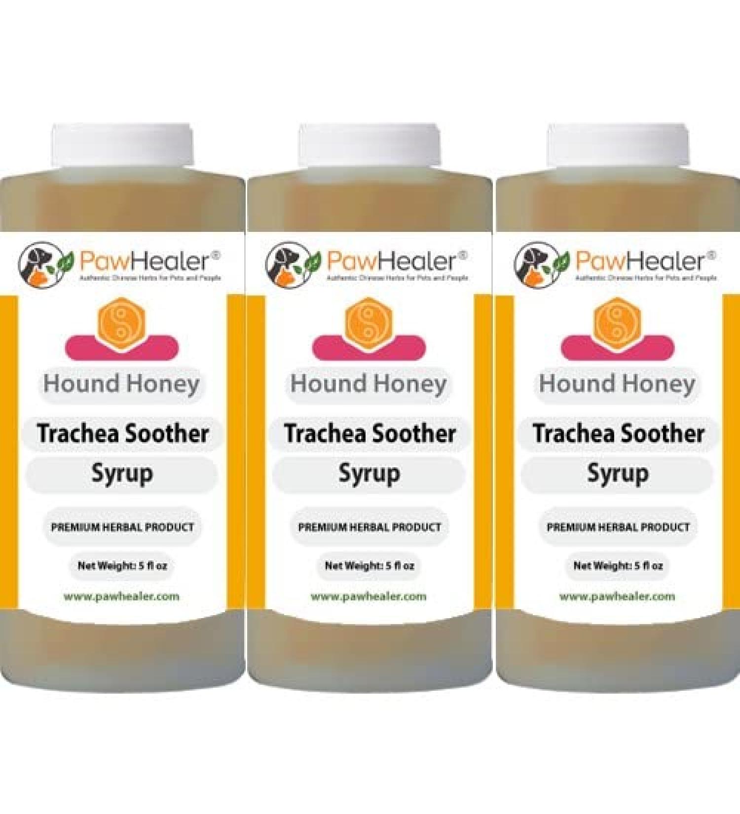 Trachea Soother Syrup 3PAK Hound Honey - Natural Herbal Remedy for Collapsed Trachea - Easy to Administer - 5 fl oz/ea - Buy Online on GoSupps.com