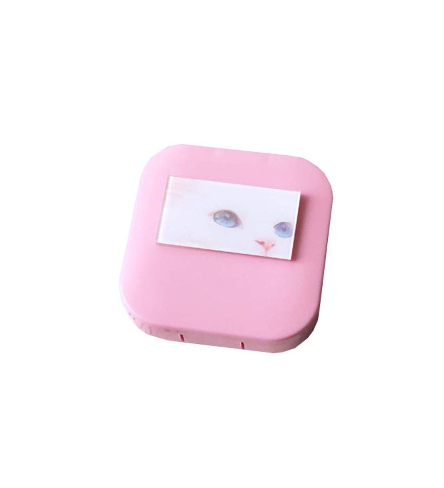 Optometry Lens Container - Cute Cat-Boy & Couple Models | Pink Myopia Contact Lens Box - Creative Student Design - Buy Online on GoSupps.com