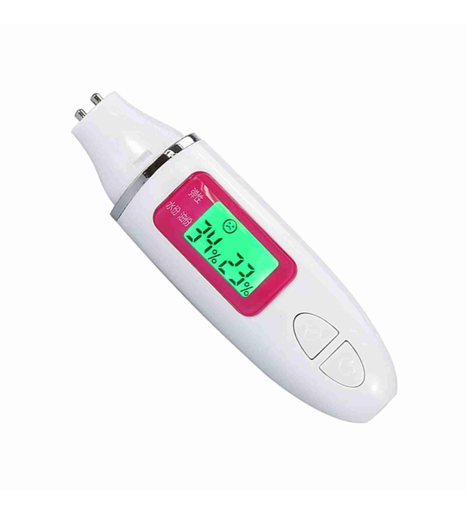 Skin Moisture Tester Skin Analyzer Oil Monitor Face Skin Hydration Analyzer with LCD Digital Screen for Beauty Salon and House (White) - Buy Online on GoSupps.com