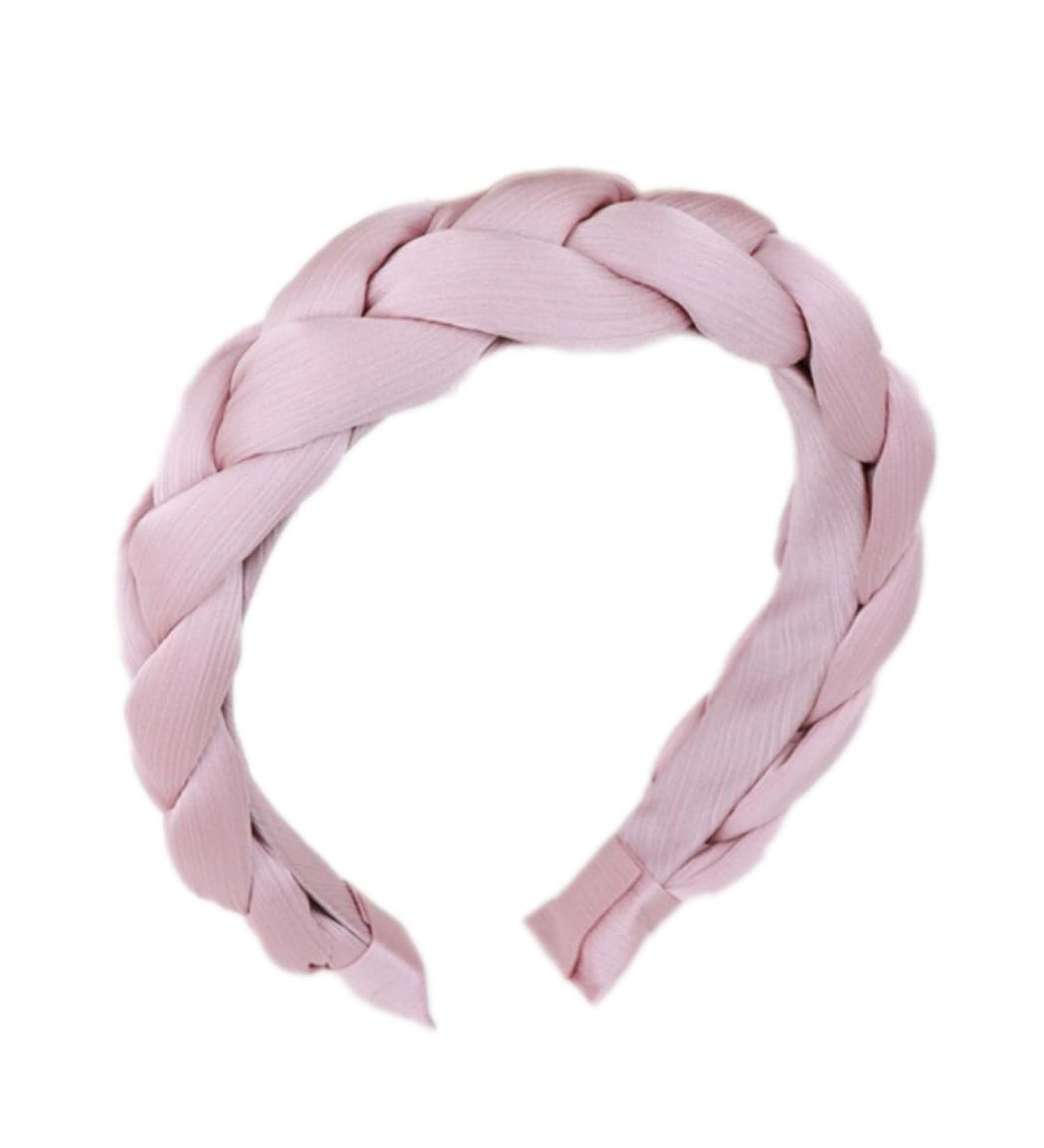 Braided headband wide headband women's hair band fashion hair accessories non-slip hair accessories for women and girls for make-up shower skin care birthday party pink - Buy Online on GoSupps.com
