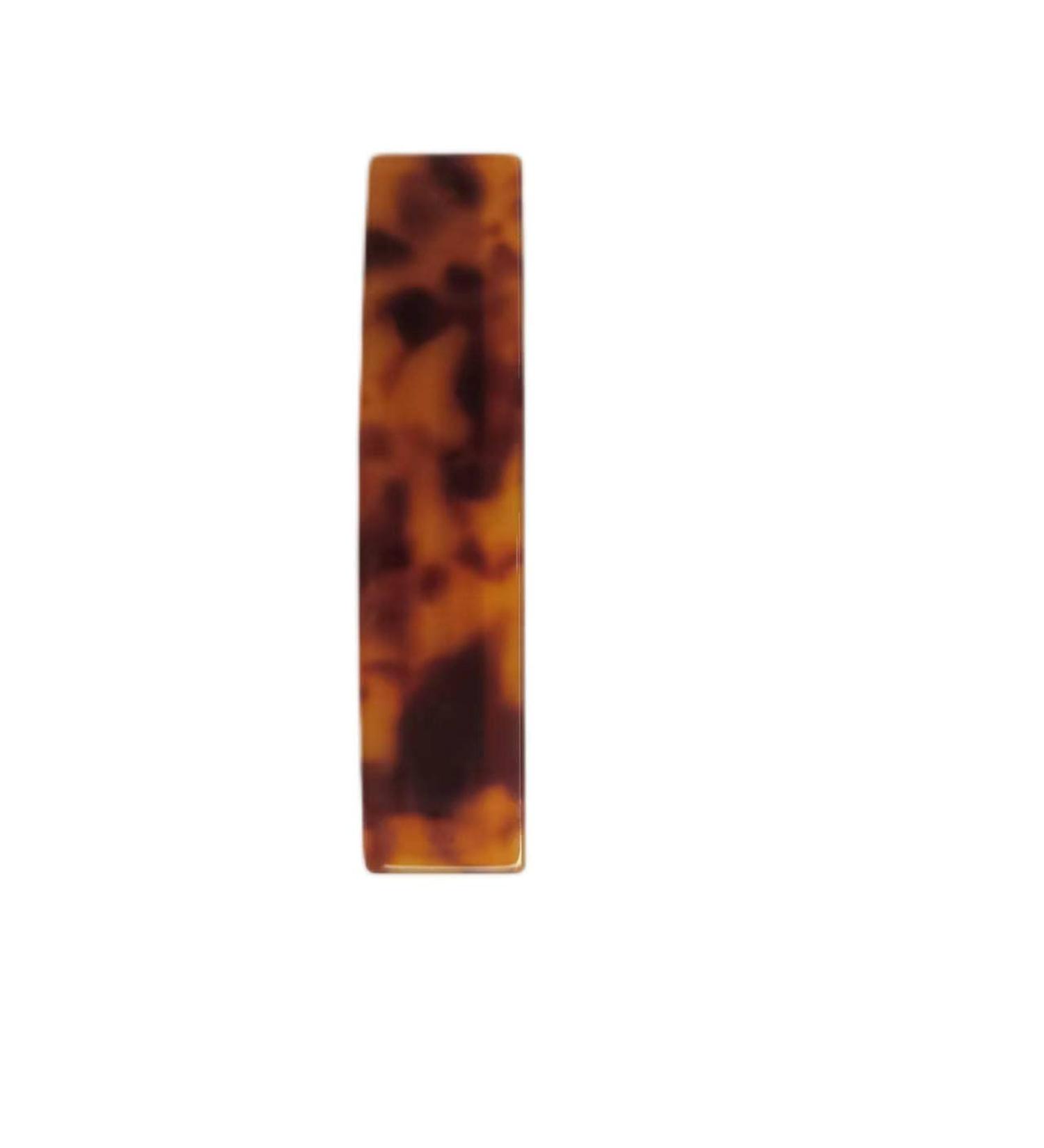 CARAVAN Hand Made Barrette Tortoise Shell Color 3.5" Of Celluloid Acetate Material