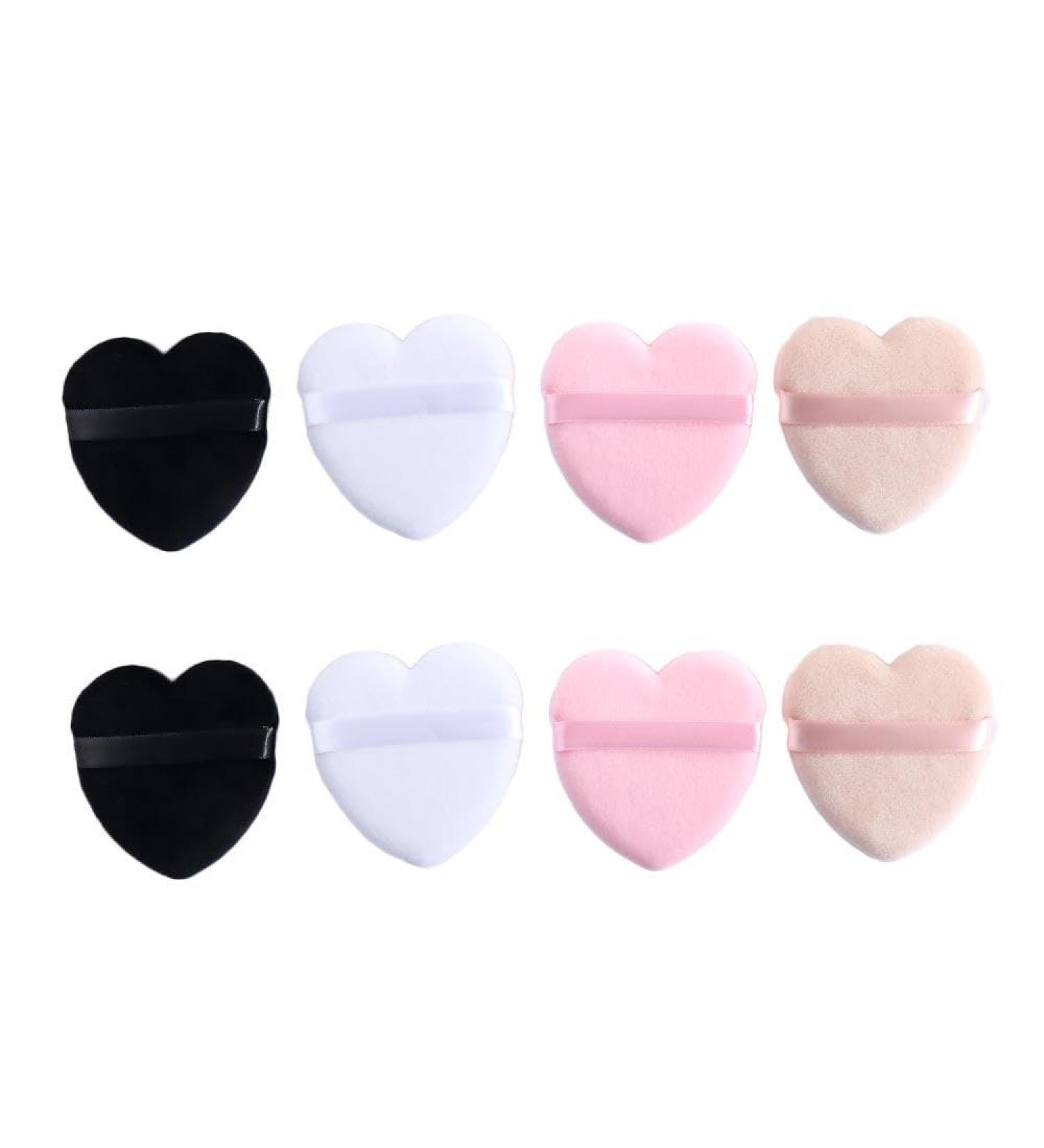 8 Pieces Heart-Shaped Powder Puffs - Soft Beauty Sponges for Makeup Concealer & Foundation - Premium Cosmetic Tools for Flawless Application - Buy Online on GoSupps.com
