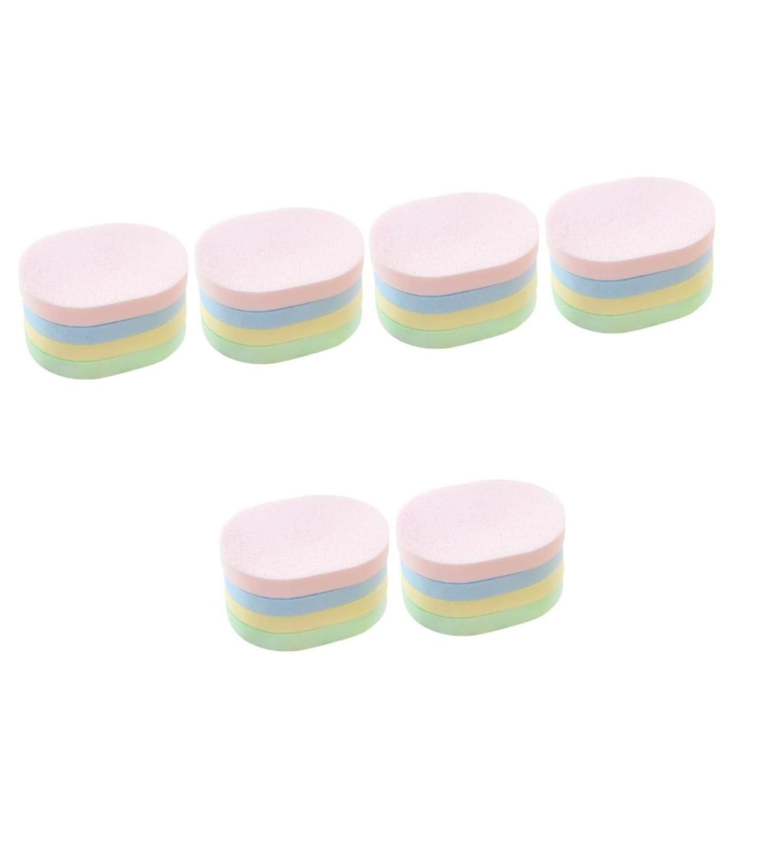 FRCOLOR 24 Pcs Natural Bath & Face Exfoliating Puffs - Compressed Loofah Scrubbers for Makeup & Skin Care - Buy Online on GoSupps.com