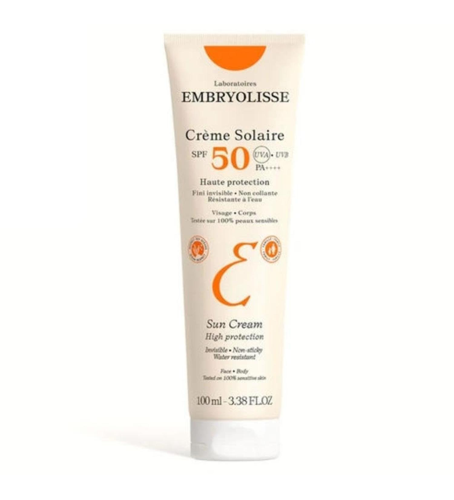 EMBRYOLISSE | Invisible Sun Cream SPF 50 - High Protection Non-Sticky Water-Resistant Face and Body - 100ml - Buy Online on GoSupps.com