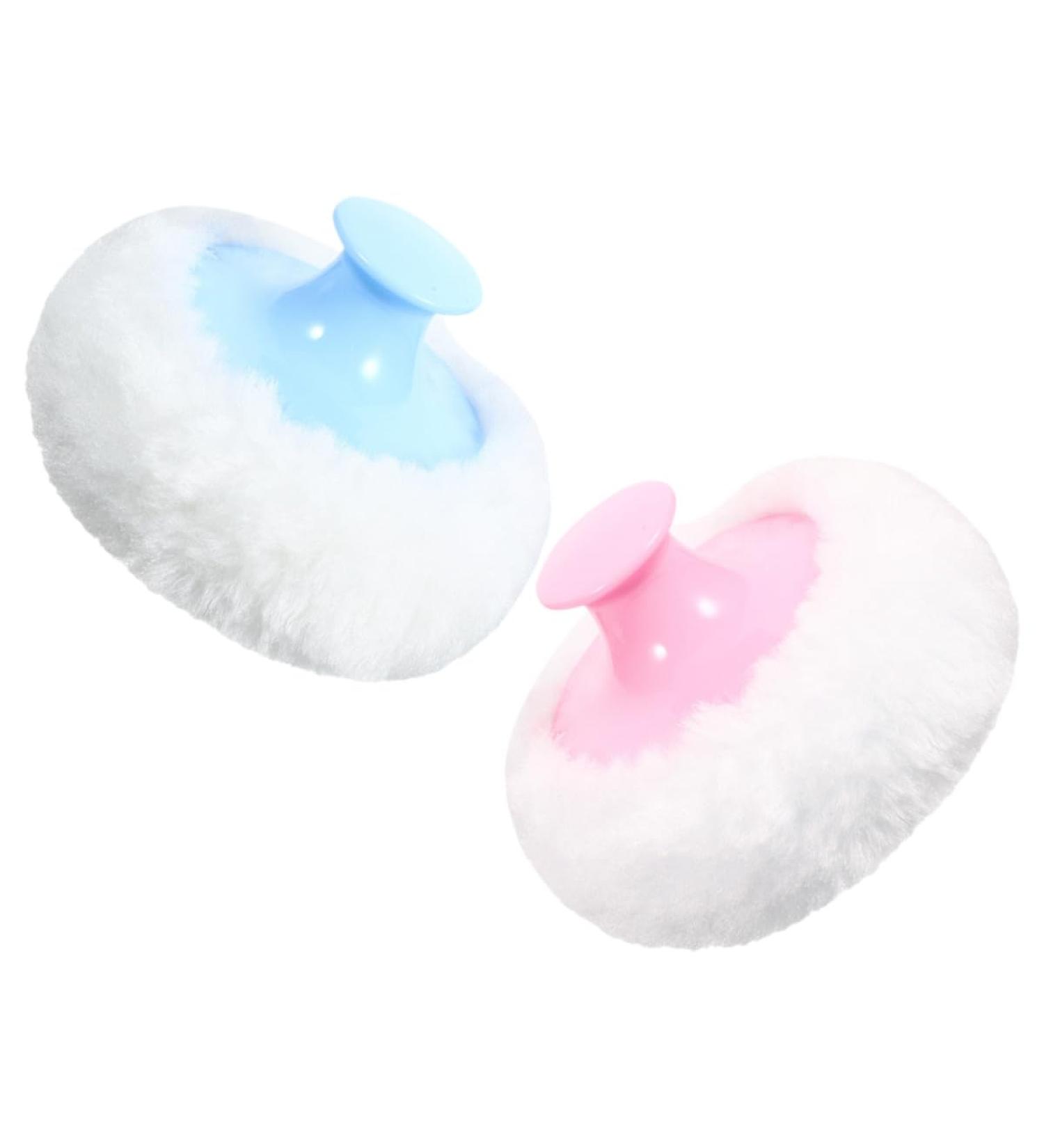 ibasenice Houppettes Poudre Visage et Corps pour B b Lot de 2 8 Cm Ultra Douces en Peluche Couleurs Bleu Clair et Rose Clair Application Pr cise R utilisables Soin Quotidien Peau - Buy Online on GoSupps.com