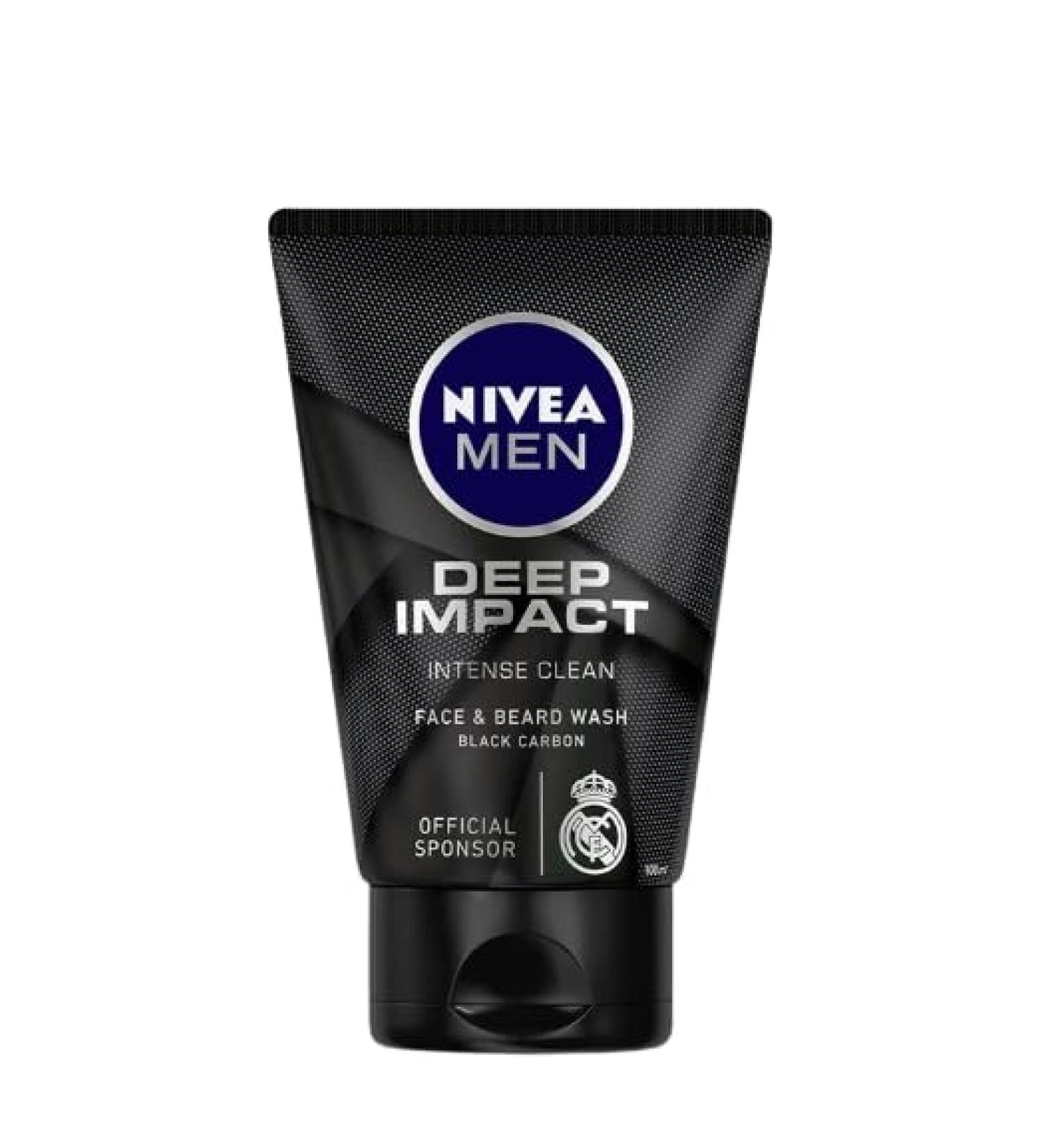 MEN Deep Impact Face Wash | Black Carbon | Intense Clean for Beard & Face | 100g - Oil & Impurity Removal - Buy Online on GoSupps.com