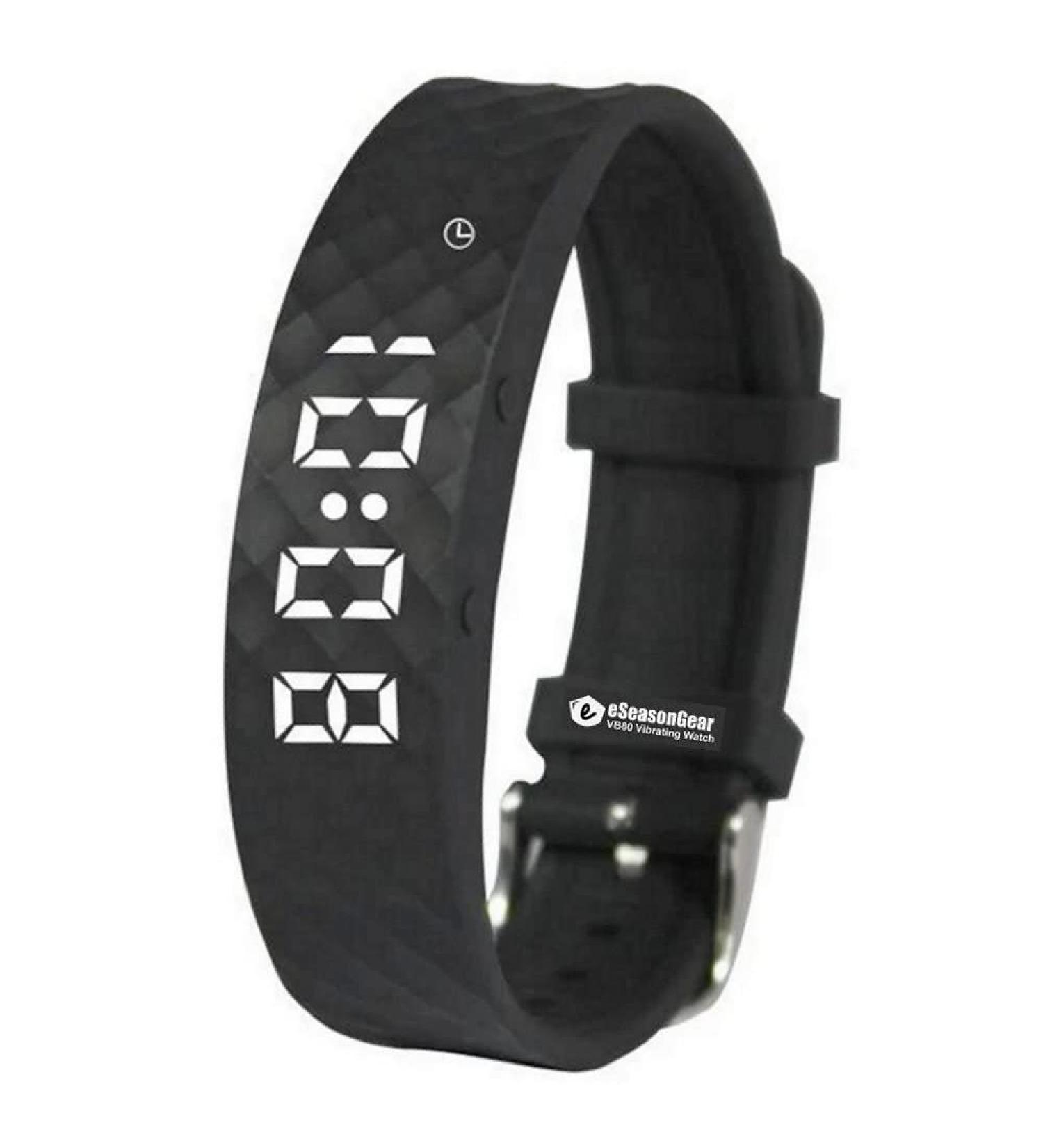 VB80 Plus Vibrating Watch - 12 Alarm Silent Wake Up & Medication Reminder - Small Black - International Shipping Available - Buy Online on GoSupps.com