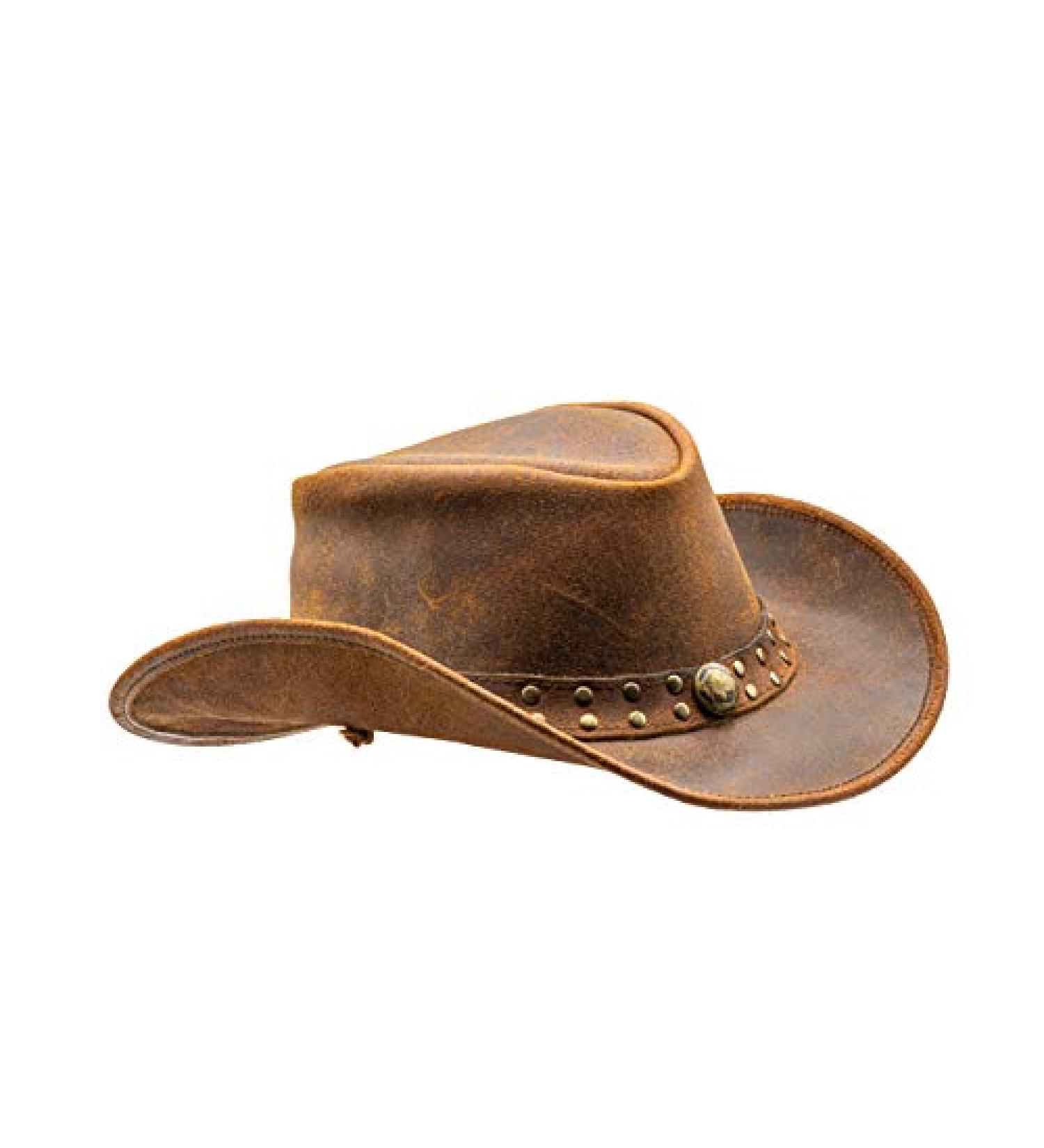 HADZAM Outback Leather Cowboy Hat - Durable Men's Western Hat (X-Large, Red) - Buy Online on GoSupps.com