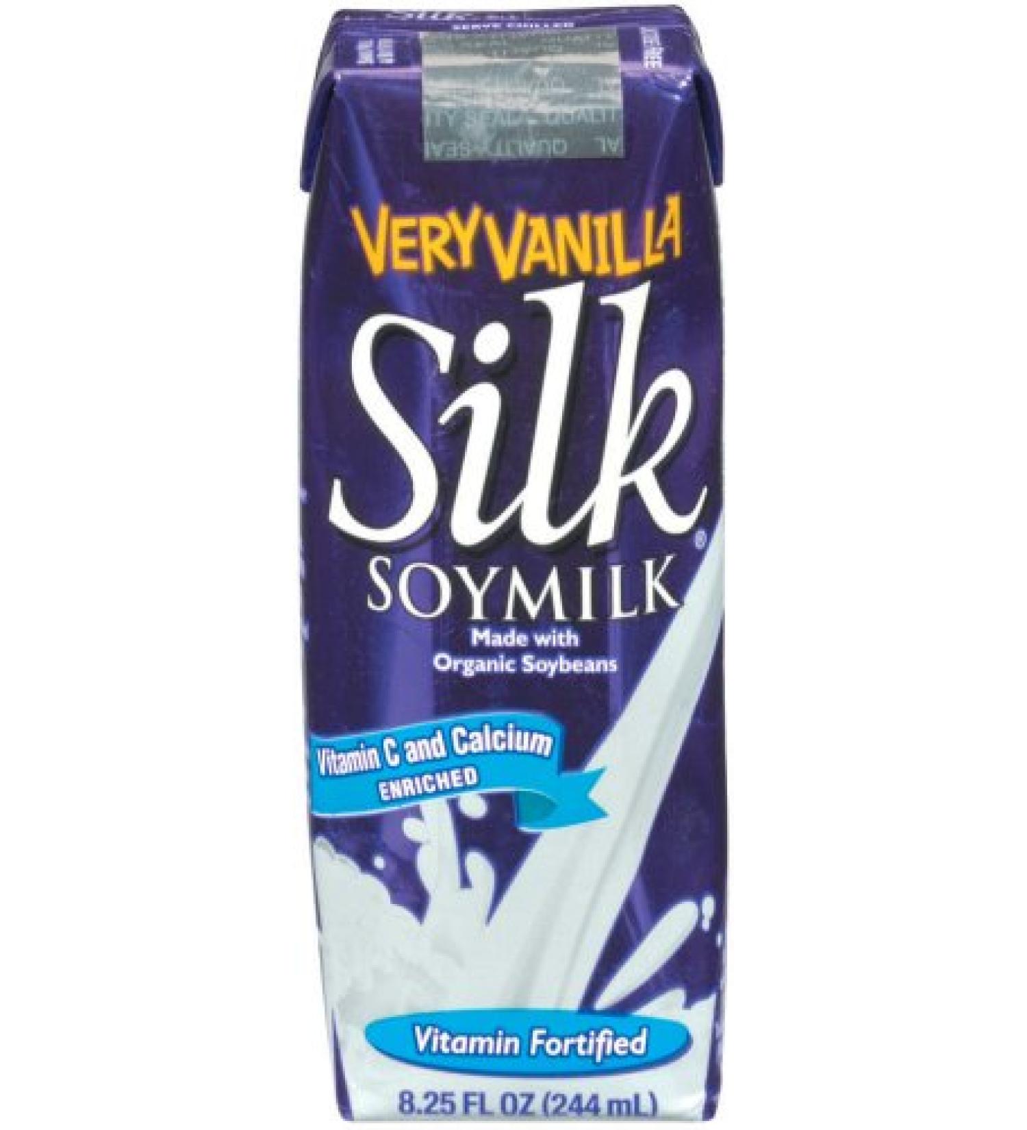 Silk Soymilk, Very Vanilla, 8.25-Ounce Aseptic Cartons (Pack of 18)