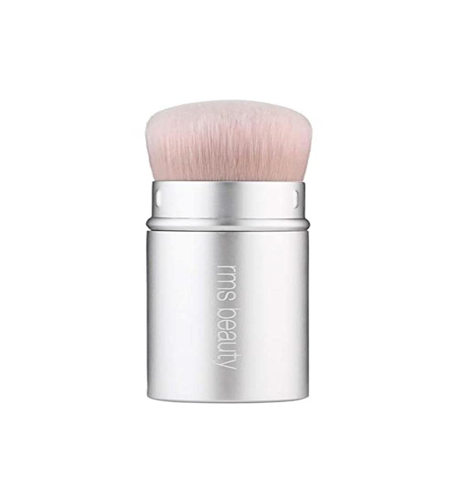 RMS Beauty Kabuki Polisher Brush - Retractable Brush with Soft, Compact Bristles to Flawlessly Polish Creams & Powders in Skin - Made with Synthetic Fibers, Vegan & Cruelty-Free (1 Count)