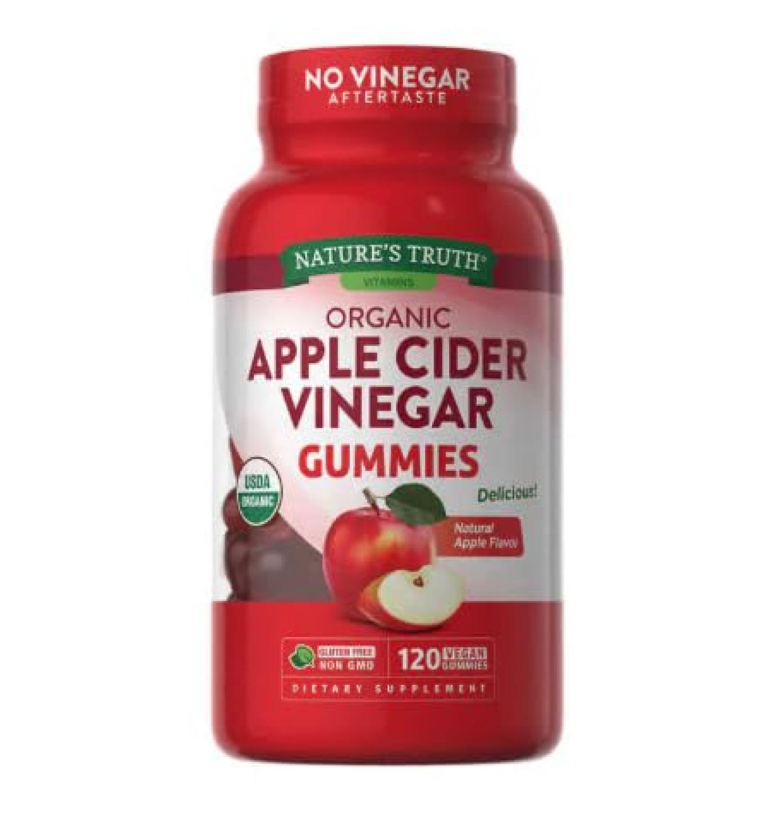 Nature's Truth Apple Cider Vinegar Vegan Gummies 240 Count (2 Pack of 120)