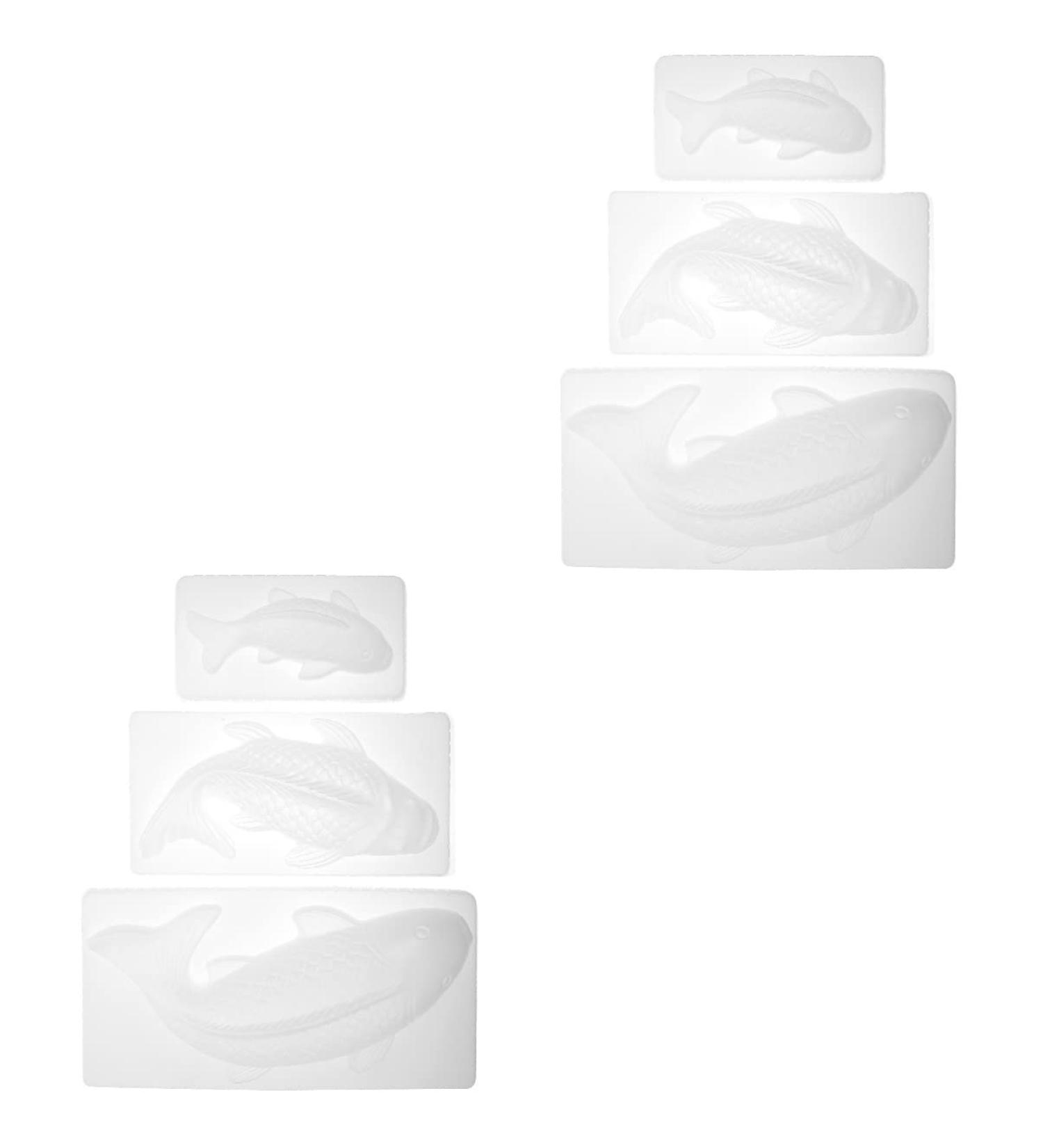 UPKOCH 6 Pcs Fish Mold DIY Rice Cake Molds DIY Jelly Mold Biscuit Mold White Modeling Baking Pan Pp 3D 31.5X15.5X7CMx2pcs - Buy Online on GoSupps.com