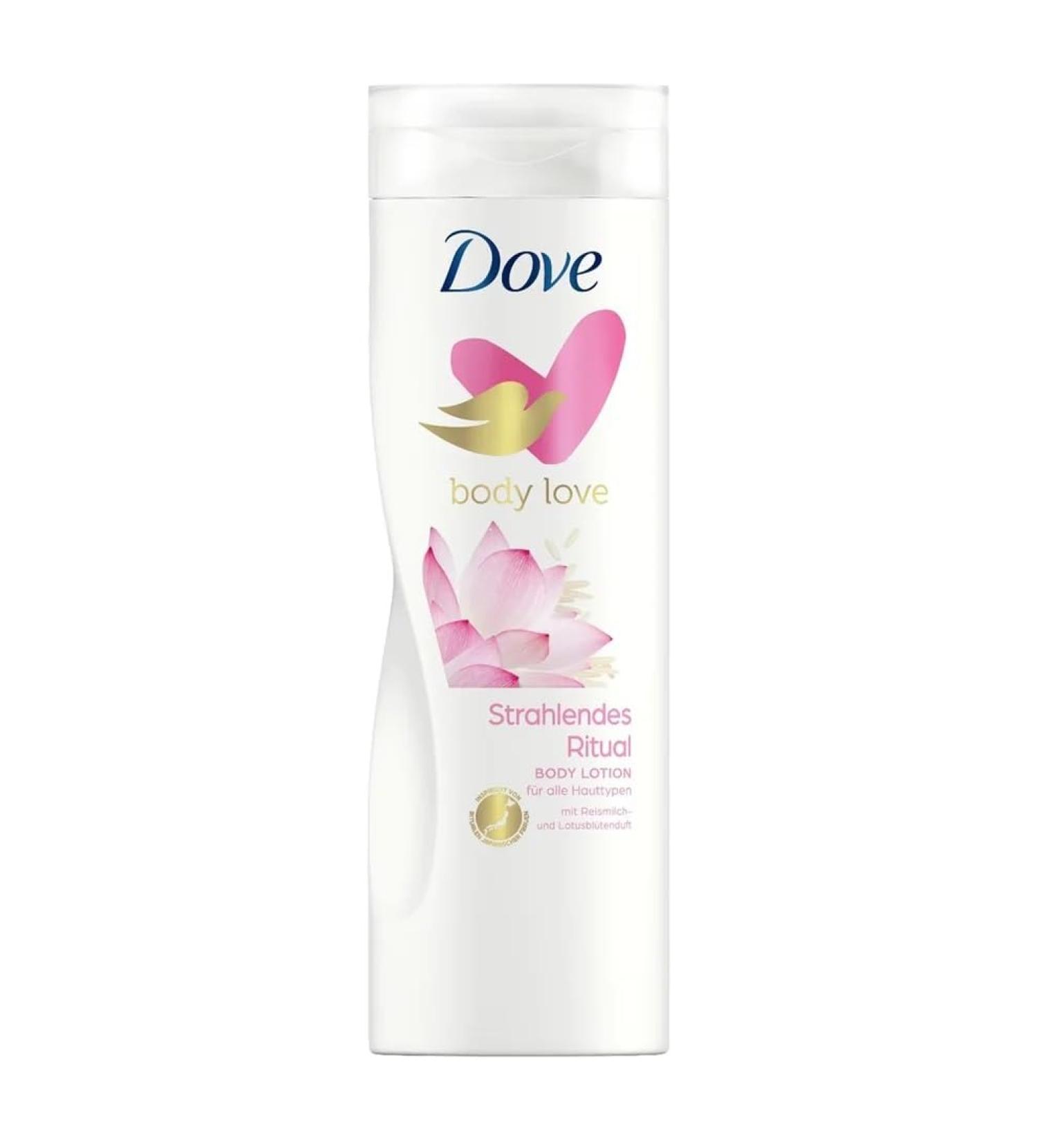 Dove Body Lotion - Glowing Ritual Lotus Flower - for all skin types - Pack of 3 (3 x 400ml)
