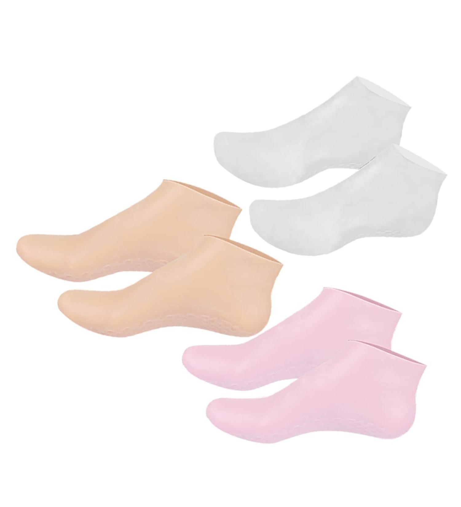 MERRYHAPY 3 Pairs Moisturizing Socks Hydrating Lotion Ladies Socks Feet Lotion Heel Socks Moisturizing Gel Socks Spa Gel Socks Foot Care for Dry Cracked Feet Spa Socks for Women Foot Mask - Buy Online on GoSupps.com