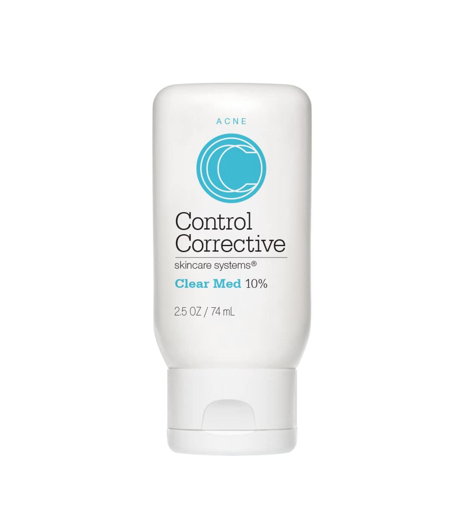 CONTROL CORRECTIVE Clear Med 10% Acne Treatment Lotion - 2.5 Oz | Benzoyl Peroxide & Sulfur Formula for Breakouts | Kills Acne Bacteria, Dries Blemishes - Buy Online on GoSupps.com