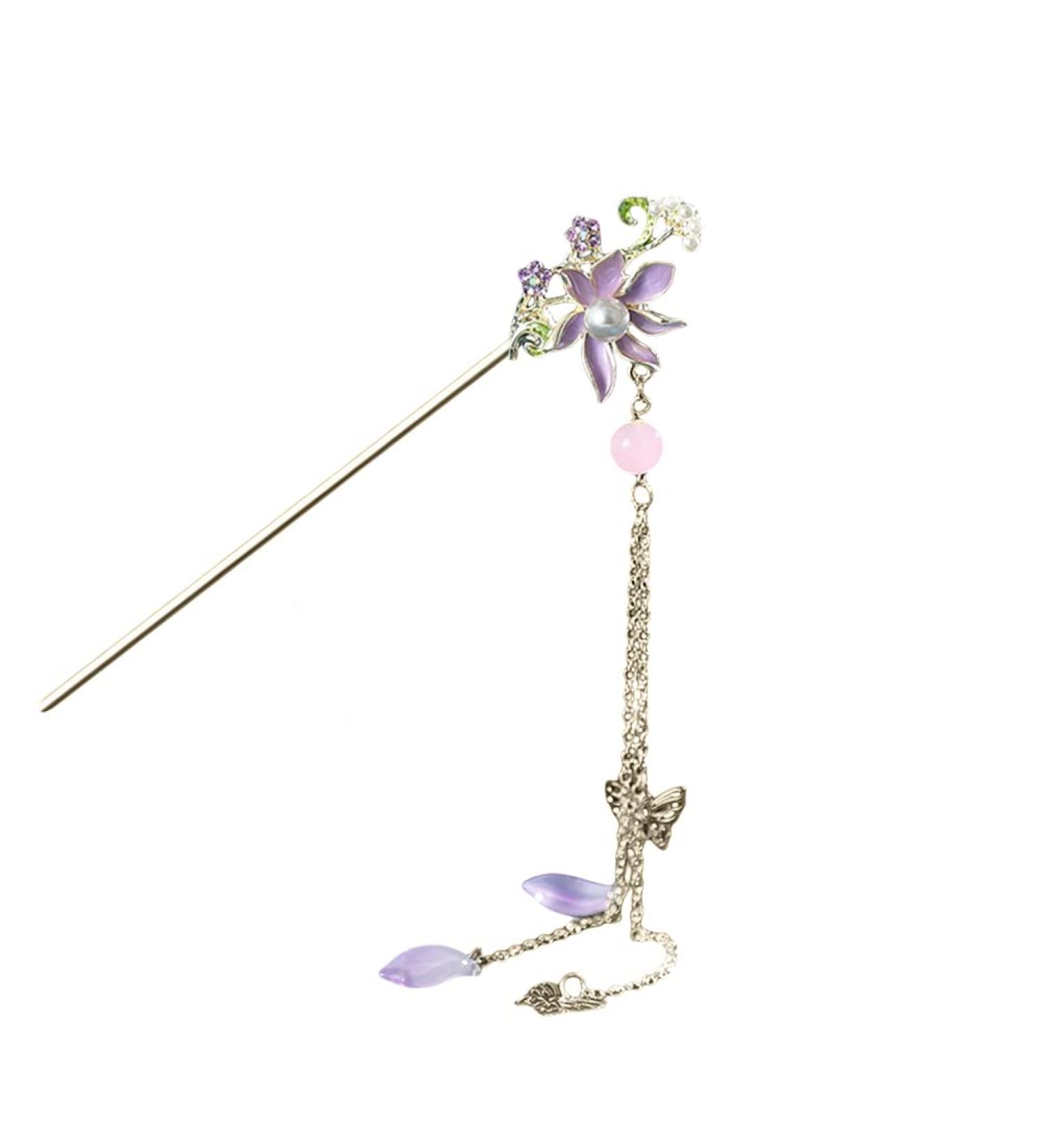 URFEDA Chinese Hair Stick Lotus Flower Hair Clips Shiny Metal Hair Sticks Rhinestone Hair Chopsticks Vintage Hair Stick Elegant Hair Sticks Fashion Hair Stick Hair Accessories for Women Girls - Buy Online on GoSupps.com