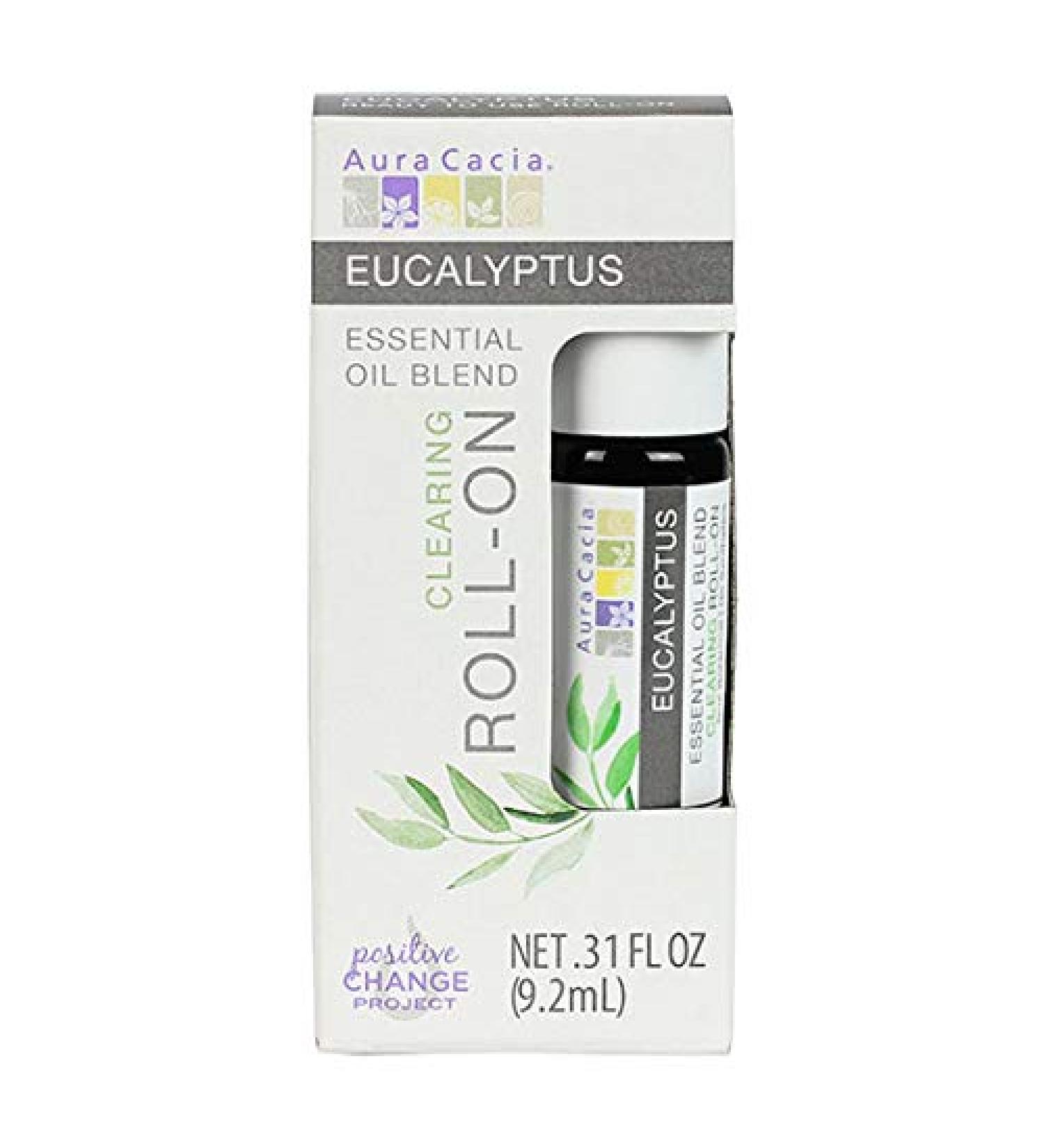 Aura Cacia Eucalyptus Roll-On | Pure & Tested | 9.2 ml Clearing Oil - Buy Online on GoSupps.com