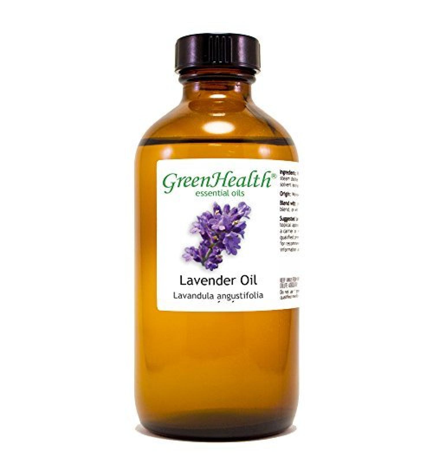 GreenHealth Lavender Essential Oil 8 fl oz (237 ml) Amber Glass Bottle 100% Pure & Uncut Lavender Oil for Diffusers Aromatherapy Candles Soaps Bath & DIY