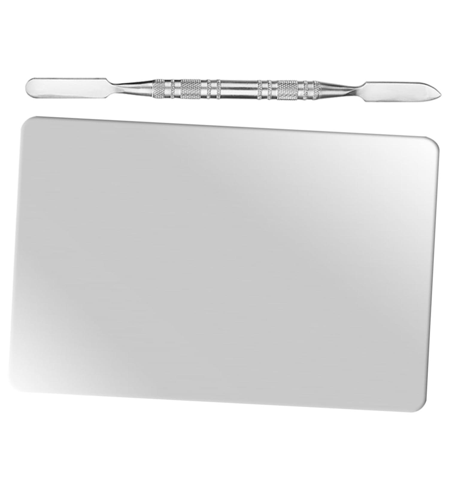Homoyoyo Palette De Maquillage Inox Compacte Avec Spatule Professionnelle Pour M langer Fond De Teint Pigments Et Gloss Outil L ger Pour Artistes Et Voyages - Buy Online on GoSupps.com