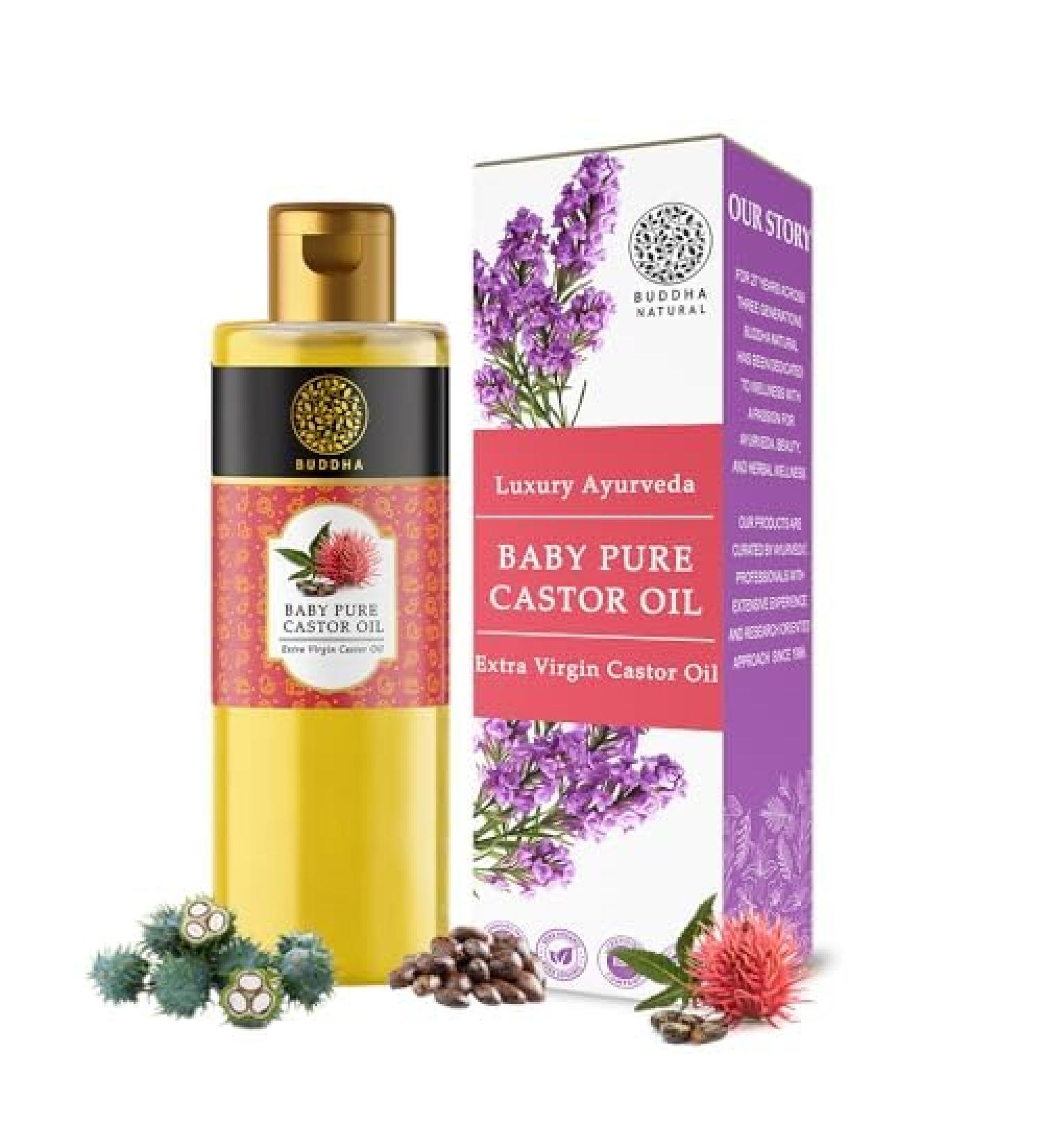 Buddha Natural Baby Castor Oil Cold Pressed Extra Virgin - Nourishing Moisturizing Soothing For Delicate Skin And Hair Growth - Chemical-Free (150 Ml (Pack Of 1)) - Buy Online on GoSupps.com