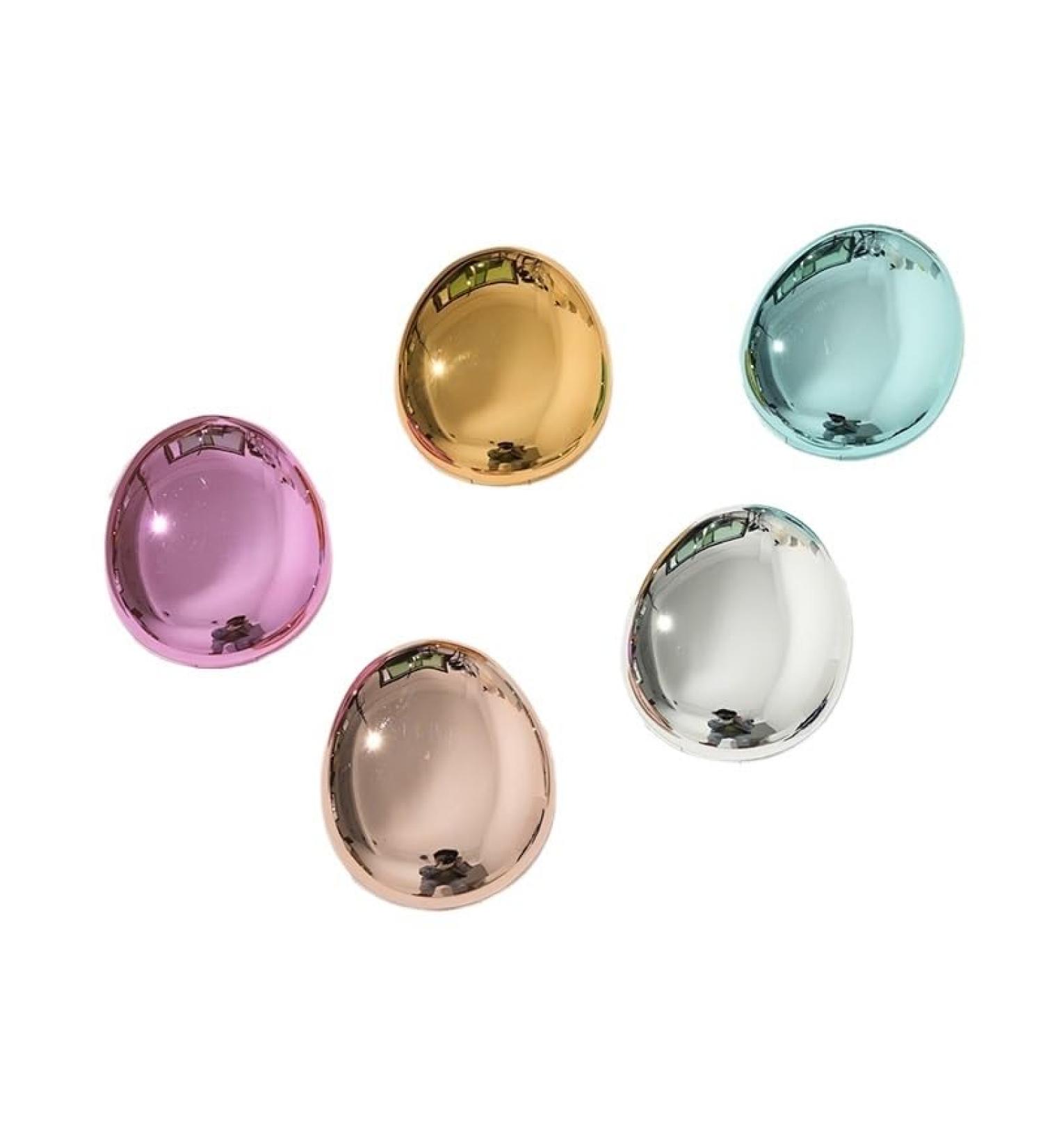 Kchycv exquisite shiny pebble contact lenses case contact lenses case for girls and boys thin contact lens cover contact lens cover (color: silver)