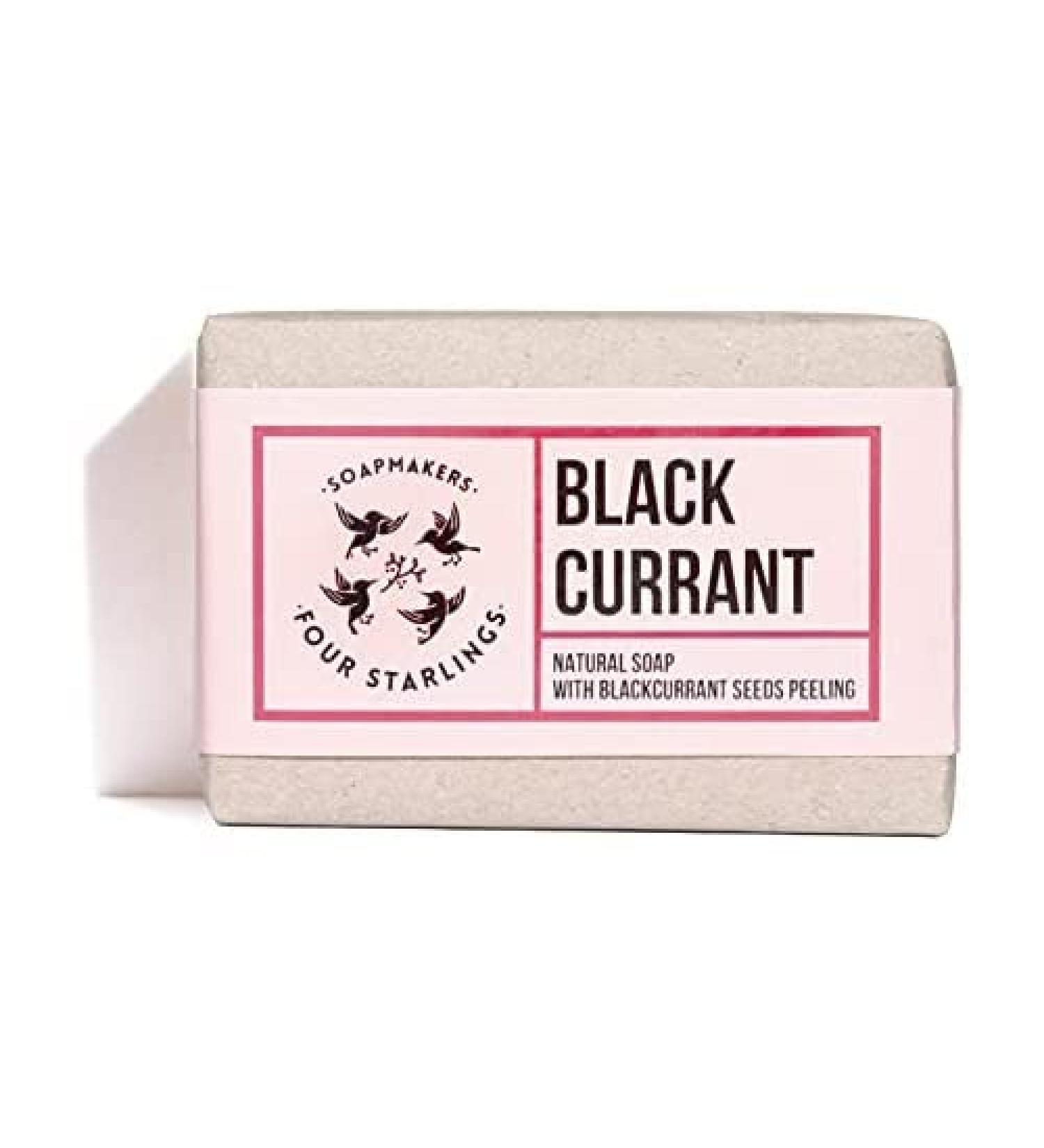 Soap Makers Four Starlings Natural Eco Black-Currant Peeling Bar Soap 110g