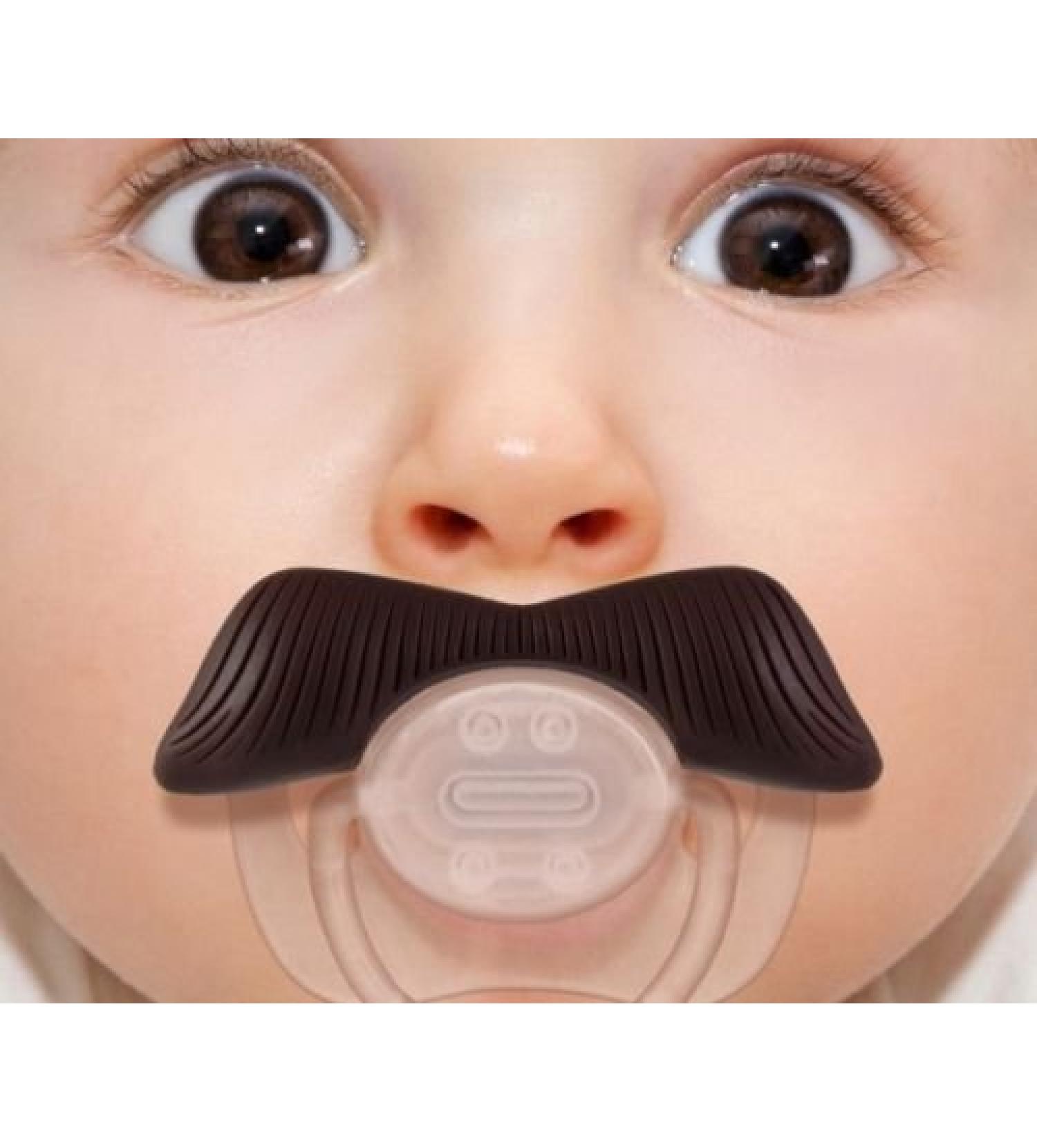 5starwarehouse Baby-Schnuller mit Schnurrbartapplikation