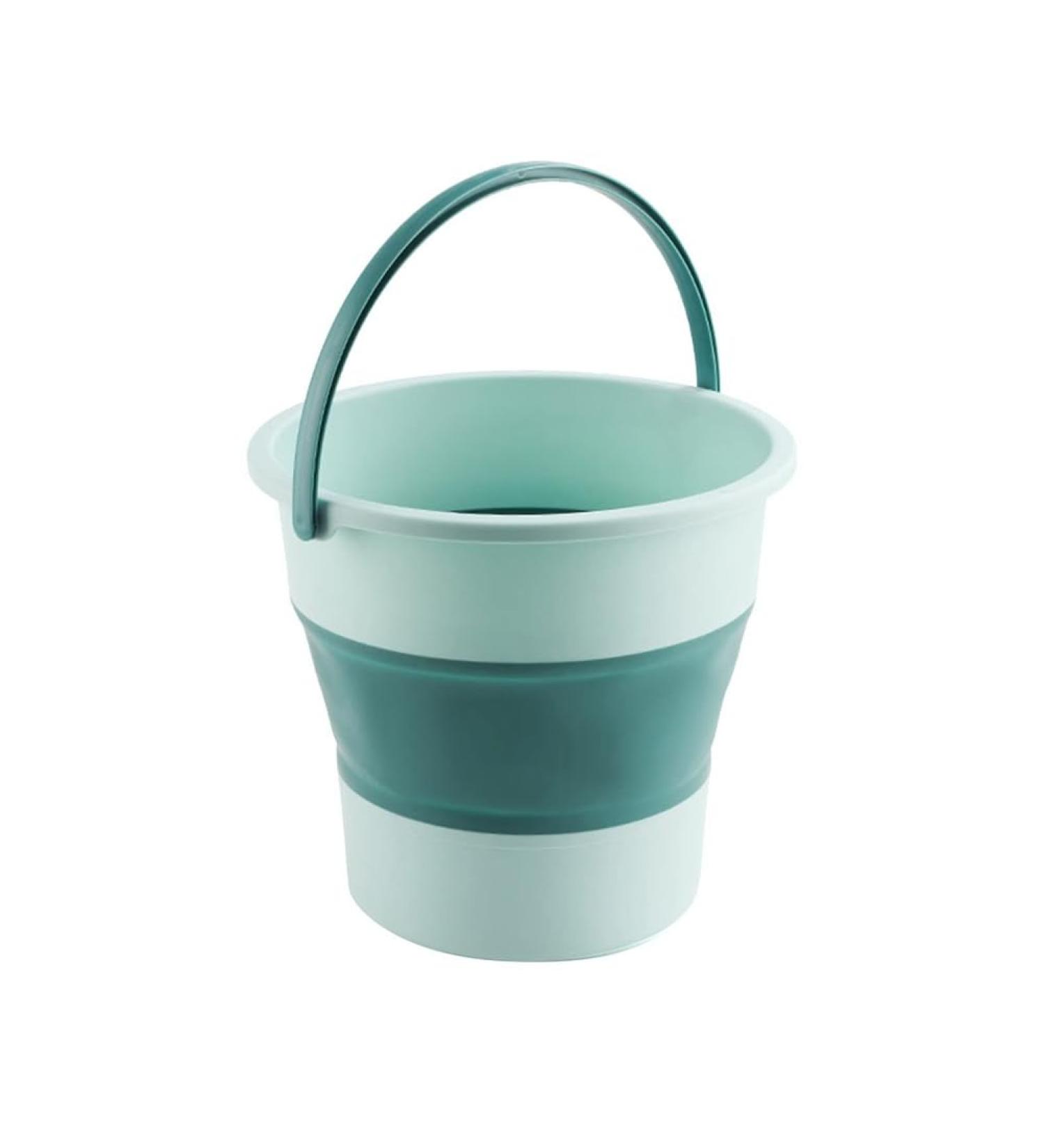rumoe Bucket Plastic Bucket Telescopic Portable Foot Bucket Foldable Portable Car Wash Bucket Easy to Use -B Green - Buy Online on GoSupps.com
