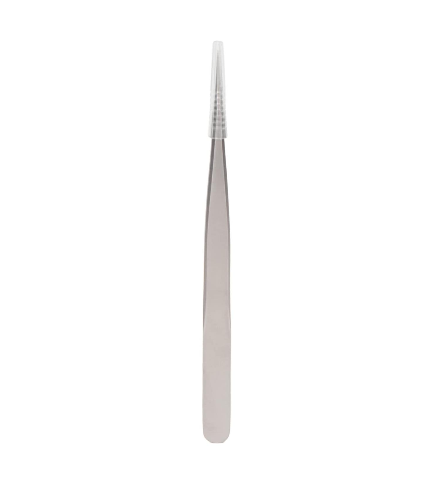 Premium Silver Straight Tweezers for Eyelash Transplantation & Extensions - Perfect for Precise Application - Buy Online on GoSupps.com