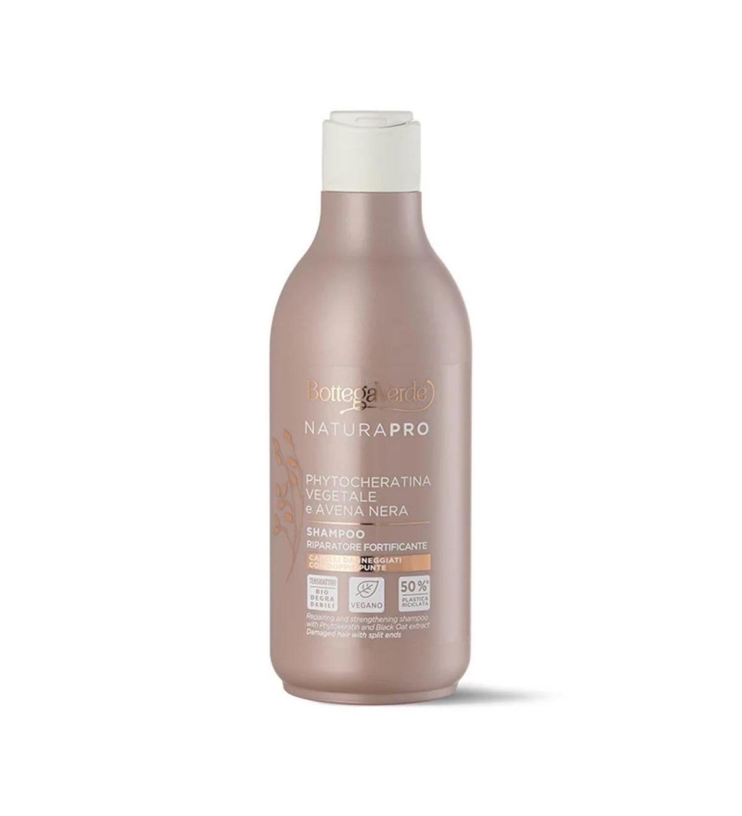 Bottega Verde Bottega Verde - Plant-based phytokeratin and black oat - Shampoo - Fortifying repair (250 ml) - damaged hair with split ends