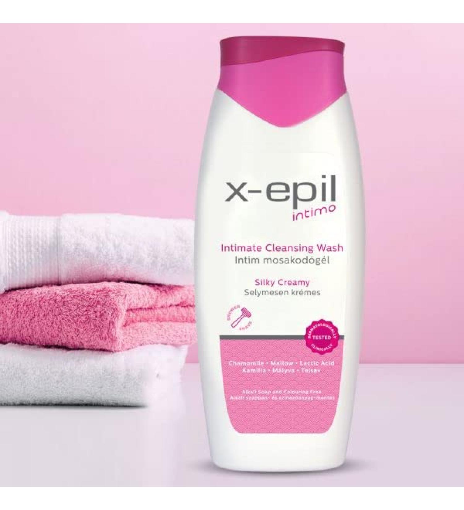 X-Epil Vegan Intimate Cleansing Wash Silky Creamy With Chamomile-Mallow-Latic Acid (400ml) MADE IN EUROPE