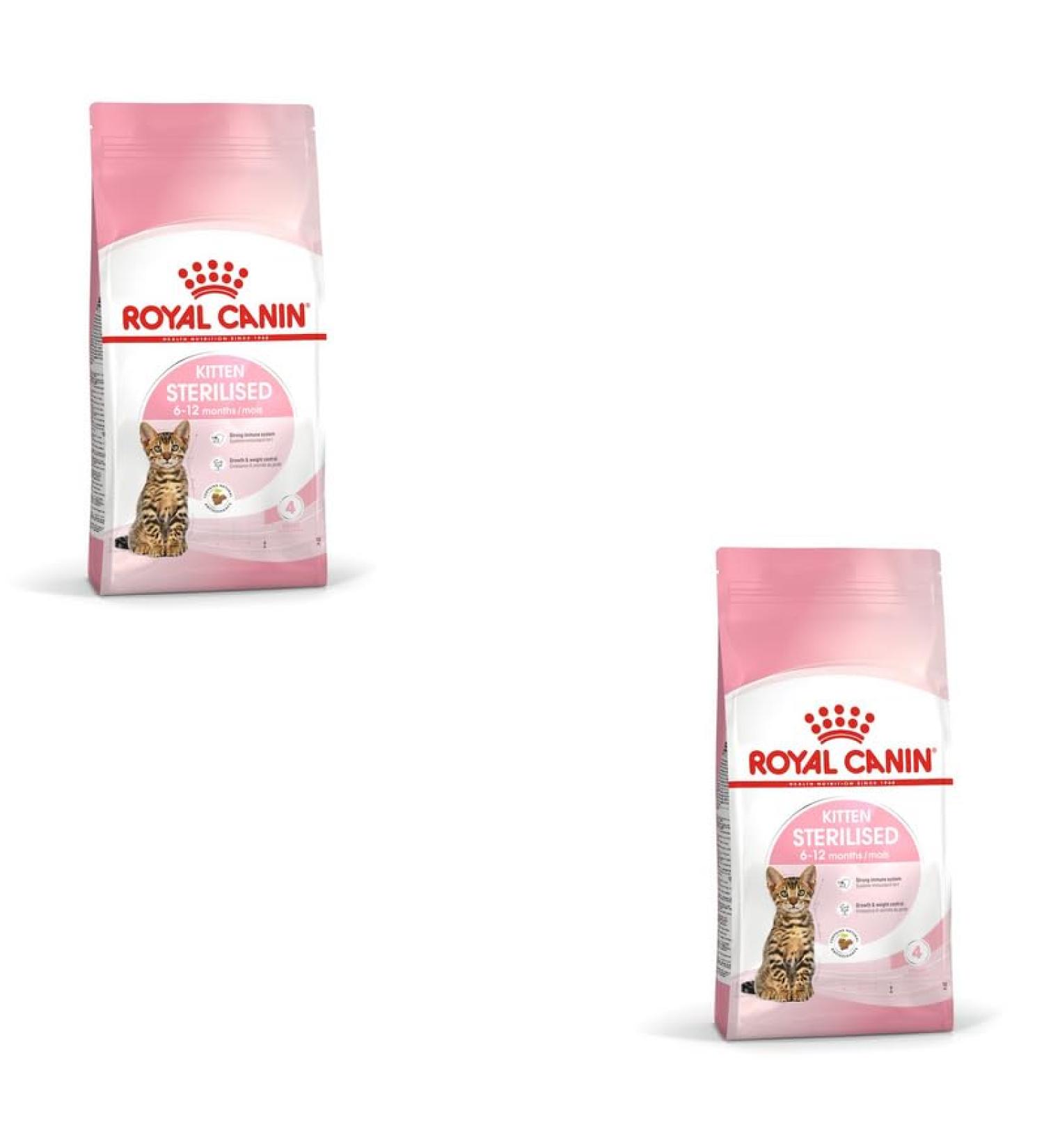 Royal Canin Kitten Sterilised Complete Dry Cat Food 2 x 400g - Buy Online on GoSupps.com