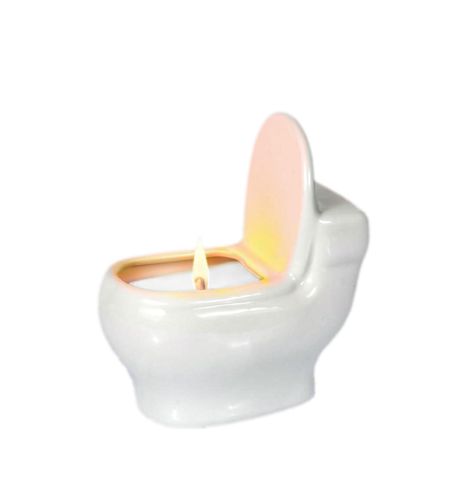 Buy Aromacandle Springs Tea - Long-Lasting 60+ Hour Aromatherapy Candle in Quirky Toilet Jar | Perfect Bathroom Scents & Unique Gifts for Men & Women - Buy Online on GoSupps.com