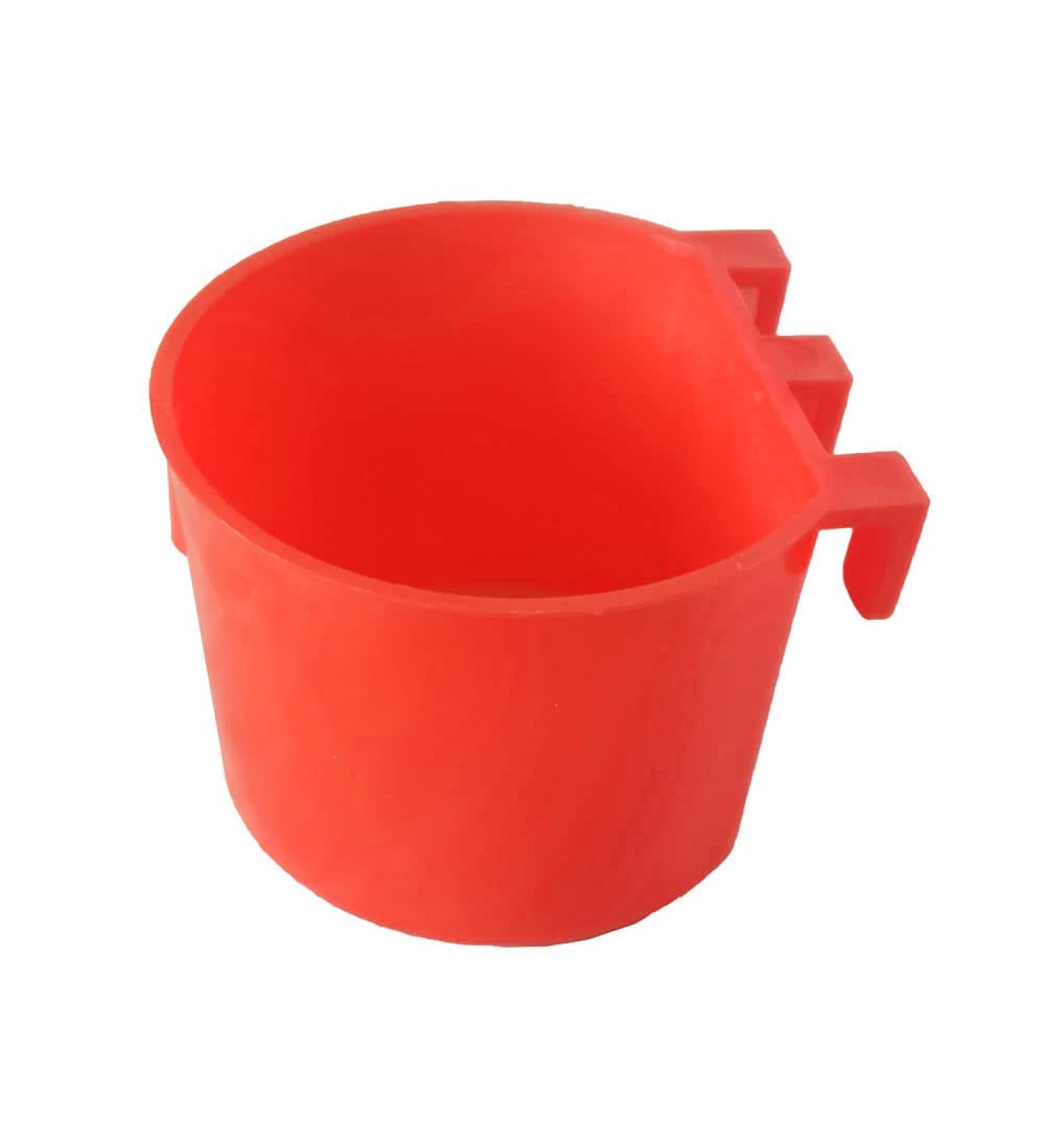 AMZSYLV 10 Pack Bird Cage Feeding Cups - Hanging Parrot Food Dishes & Waterers for Pigeon, Quail, Parakeets - Red - Buy Online on GoSupps.com