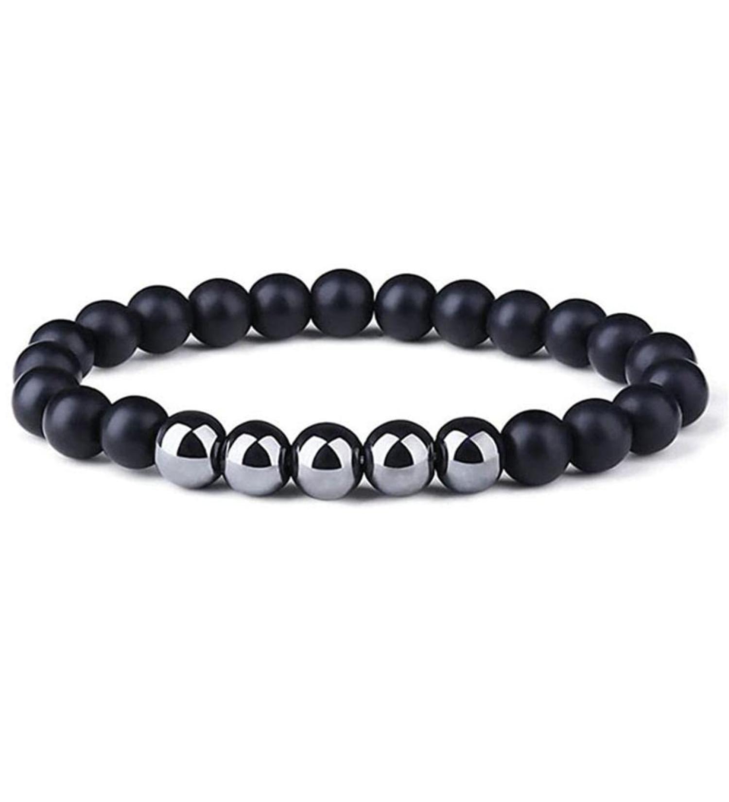 CrazyView Black Hematite Magnetic Therapy Bracelet for Men & Women - Health Fashion & Weight Loss - Stylish & Effective - Buy Online on GoSupps.com