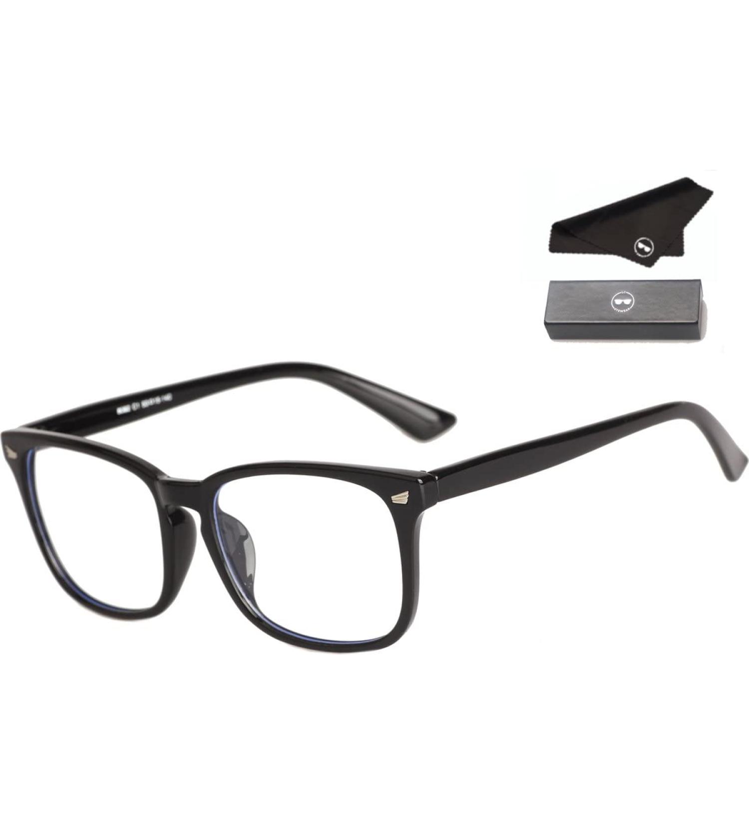 LC Eyewear Blue Light Filter Glasses for Men & Women - Ultra Lightweight Anti-Fatigue Gaming Goggles - Stylish Black Design - Buy Online on GoSupps.com